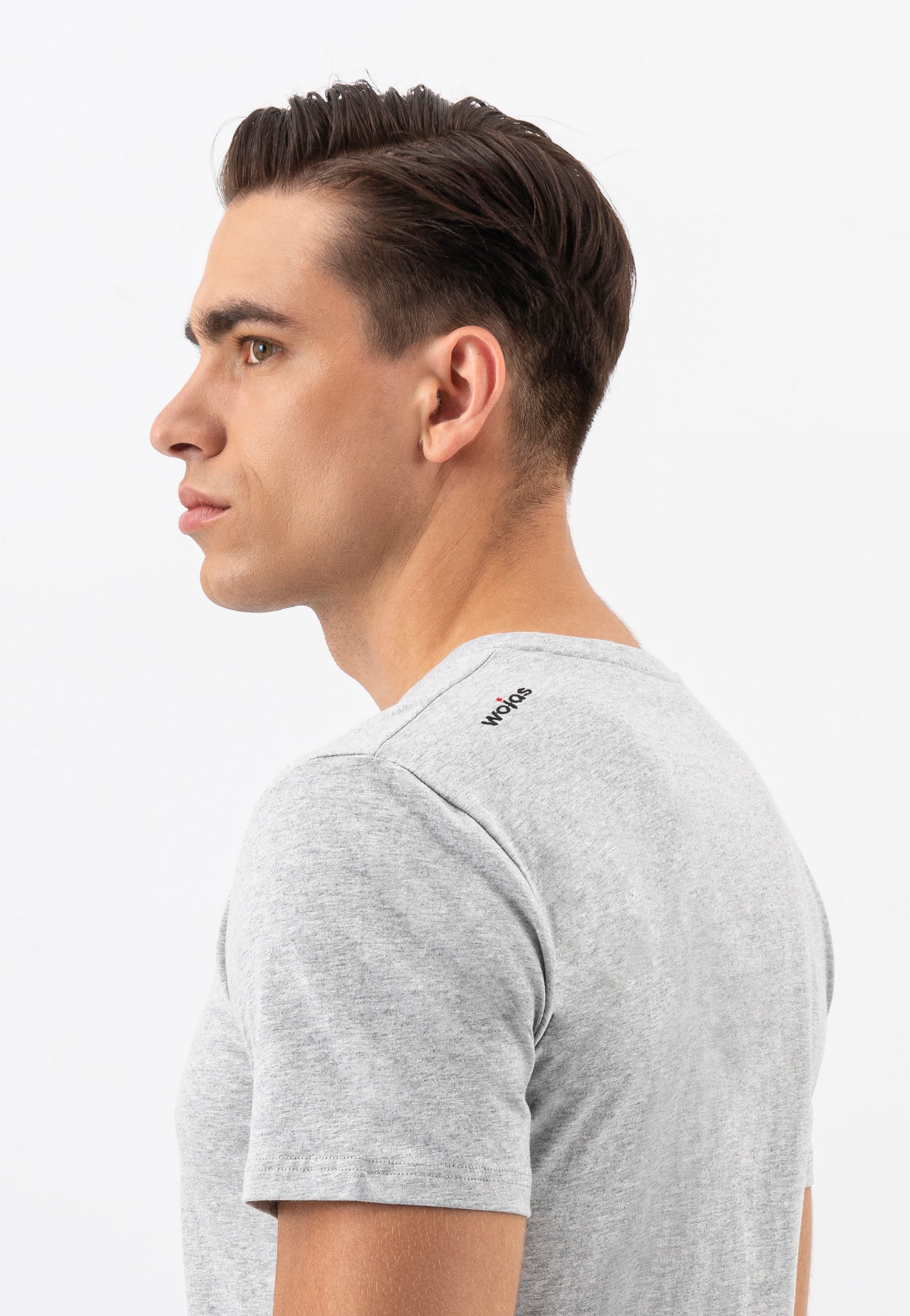 Popielata koszulka męska U