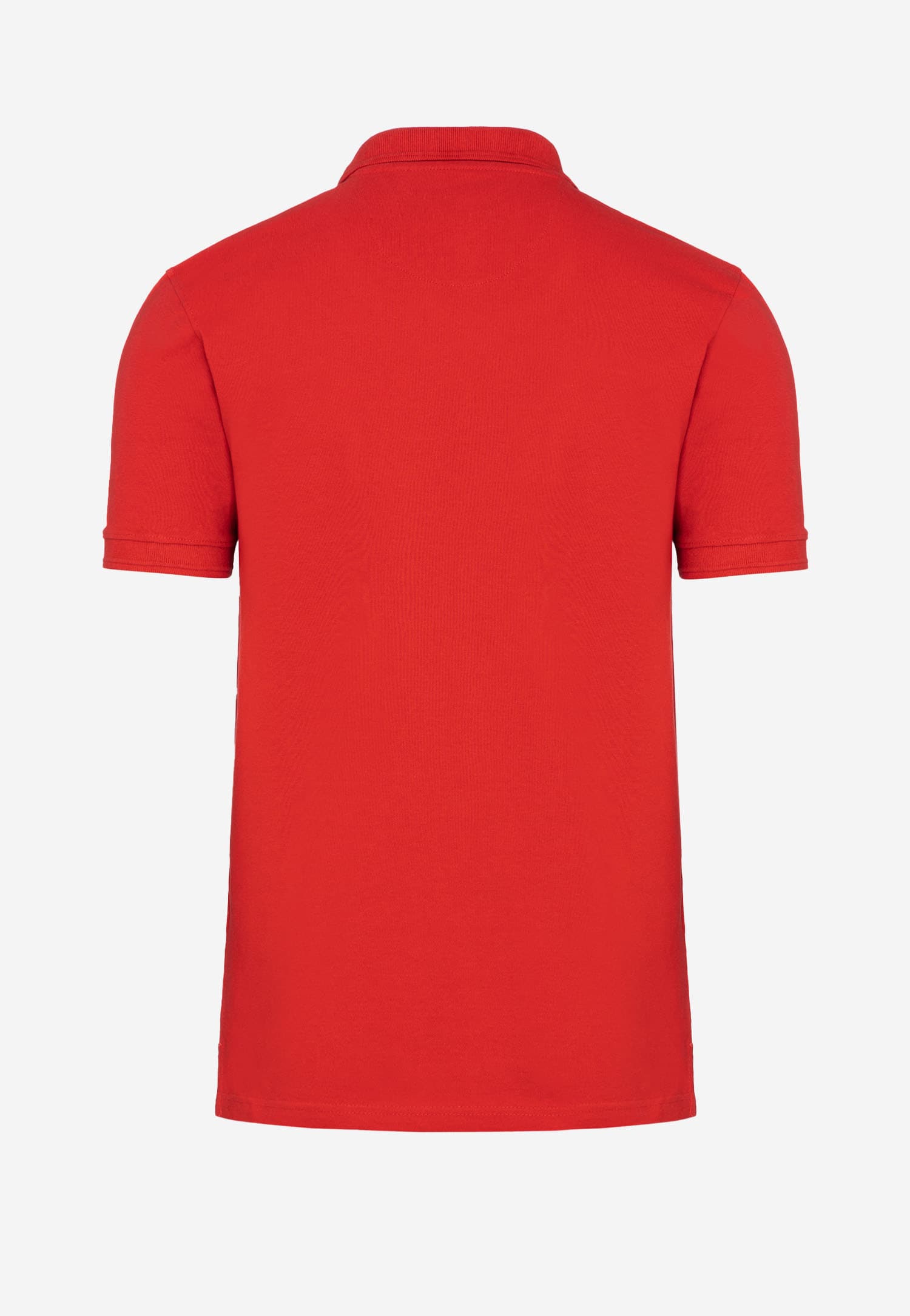 Czerwona koszulka męska polo z haftowanym logo