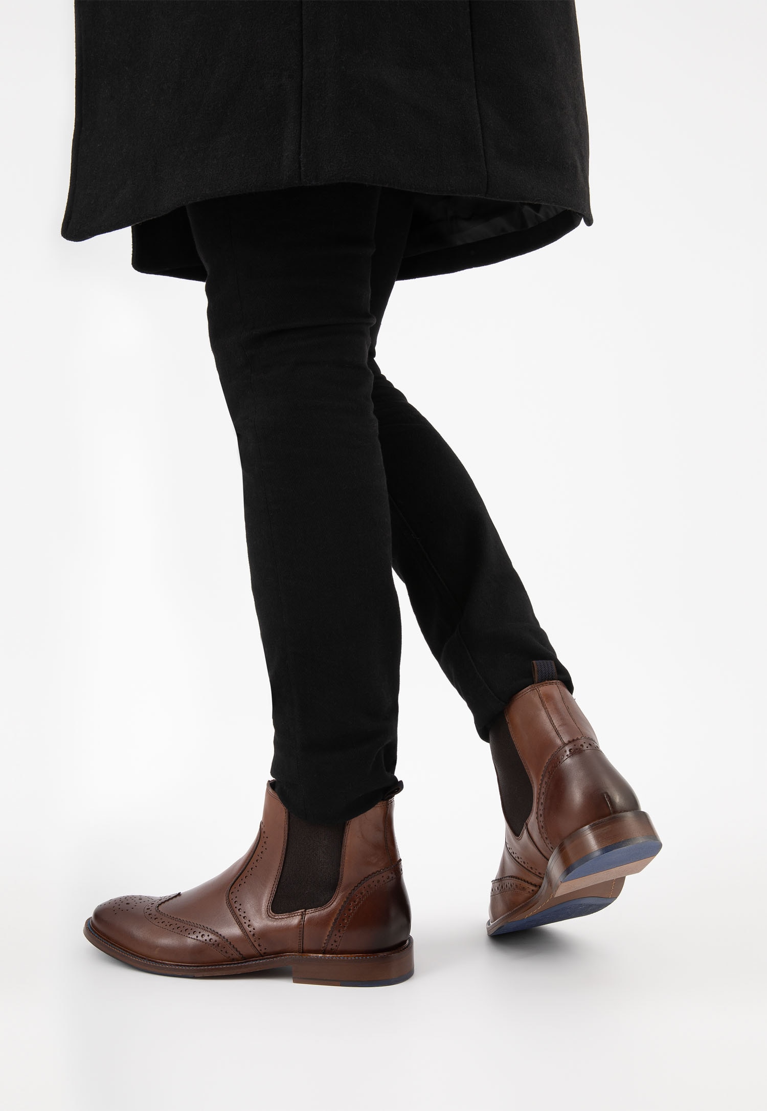 Brązowe botki męskie