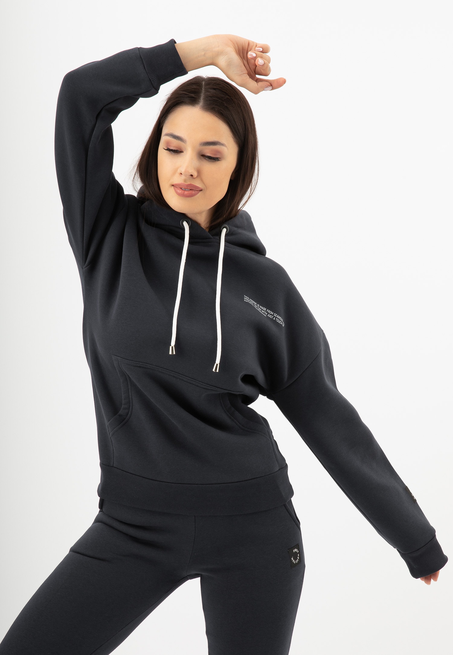 RELAKS bluza damska w kolorze ciemnego popielu