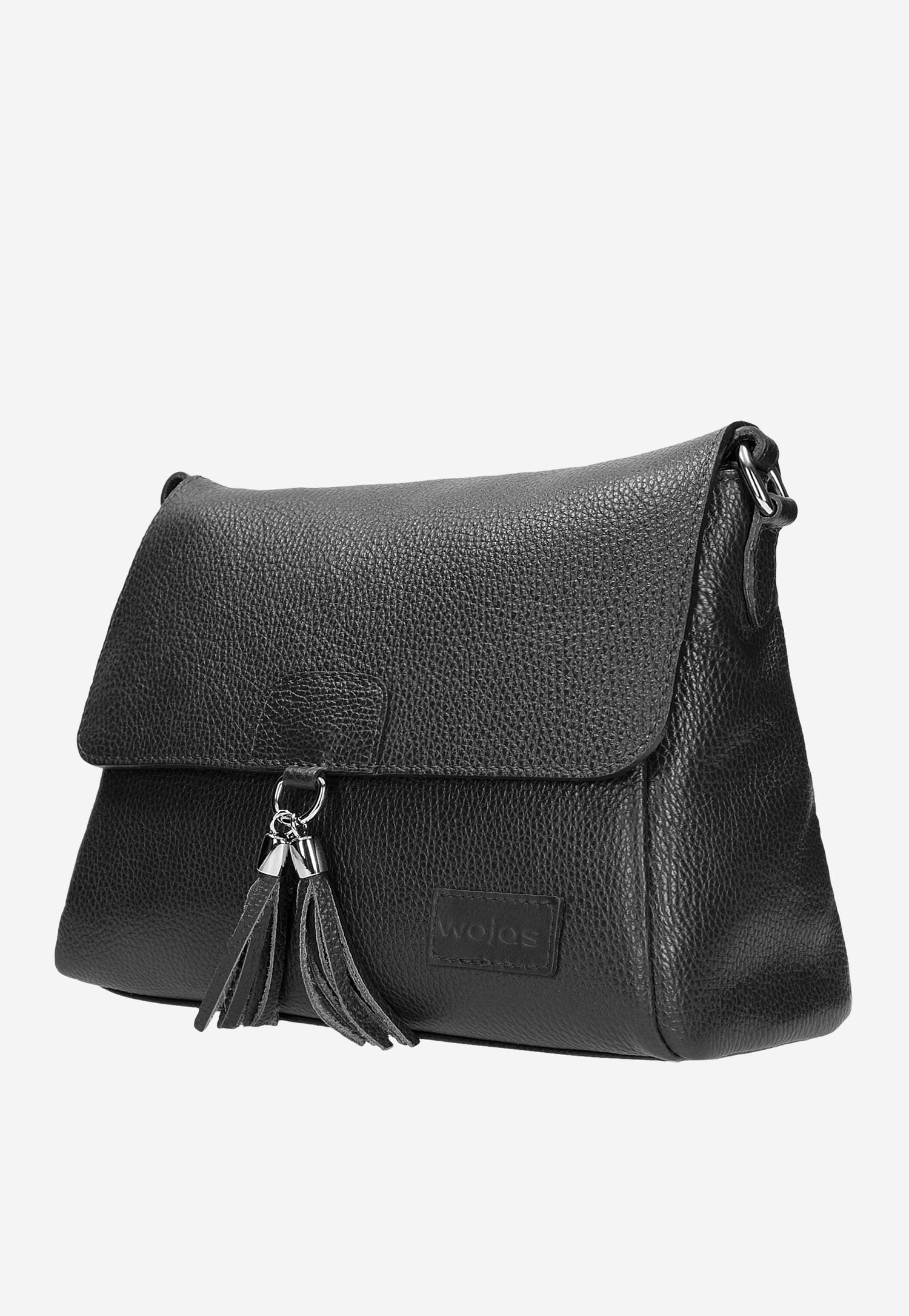 Skórzana torebka z ozdobnymi frędzelkami