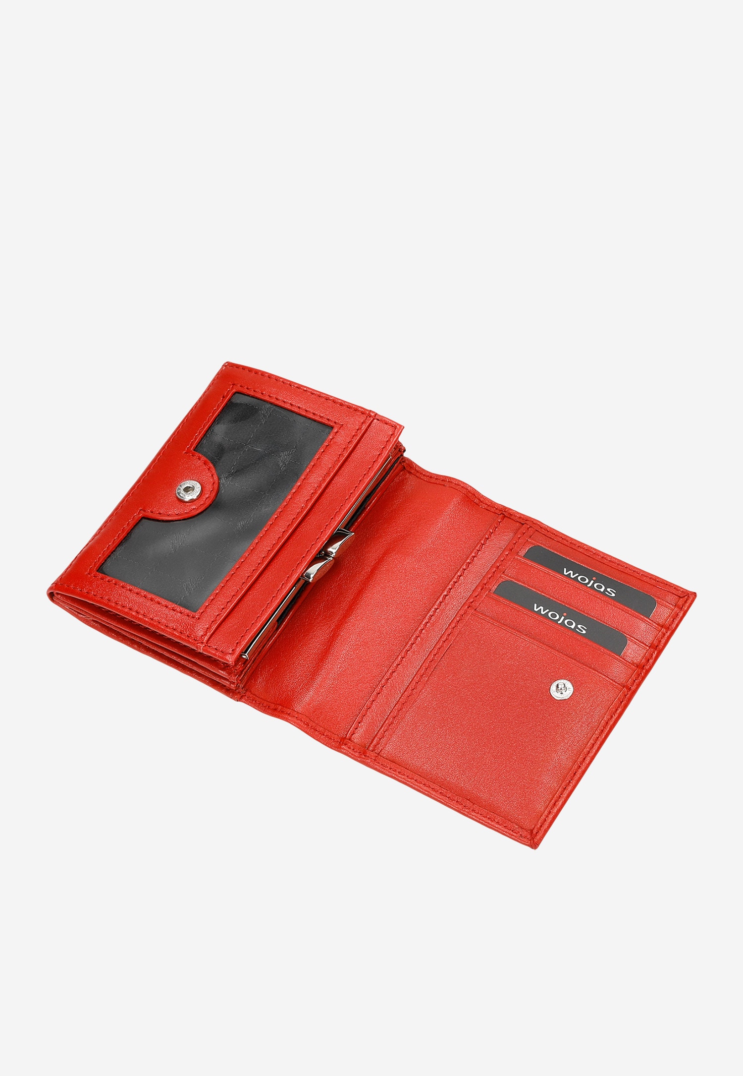 Czarny klasyczny portfel damski ze skóry licowej