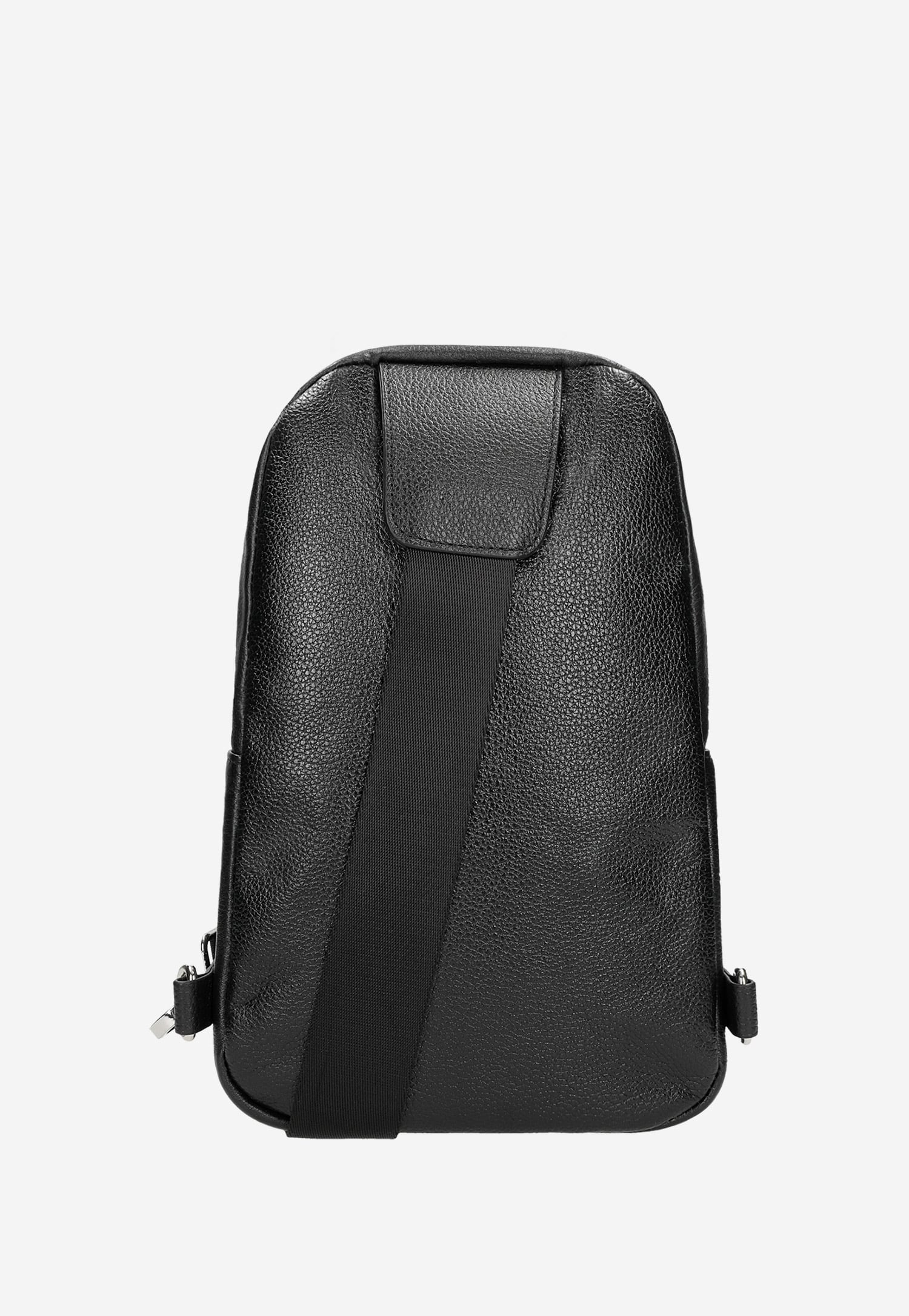 Czarna torba męska ze skóry licowej