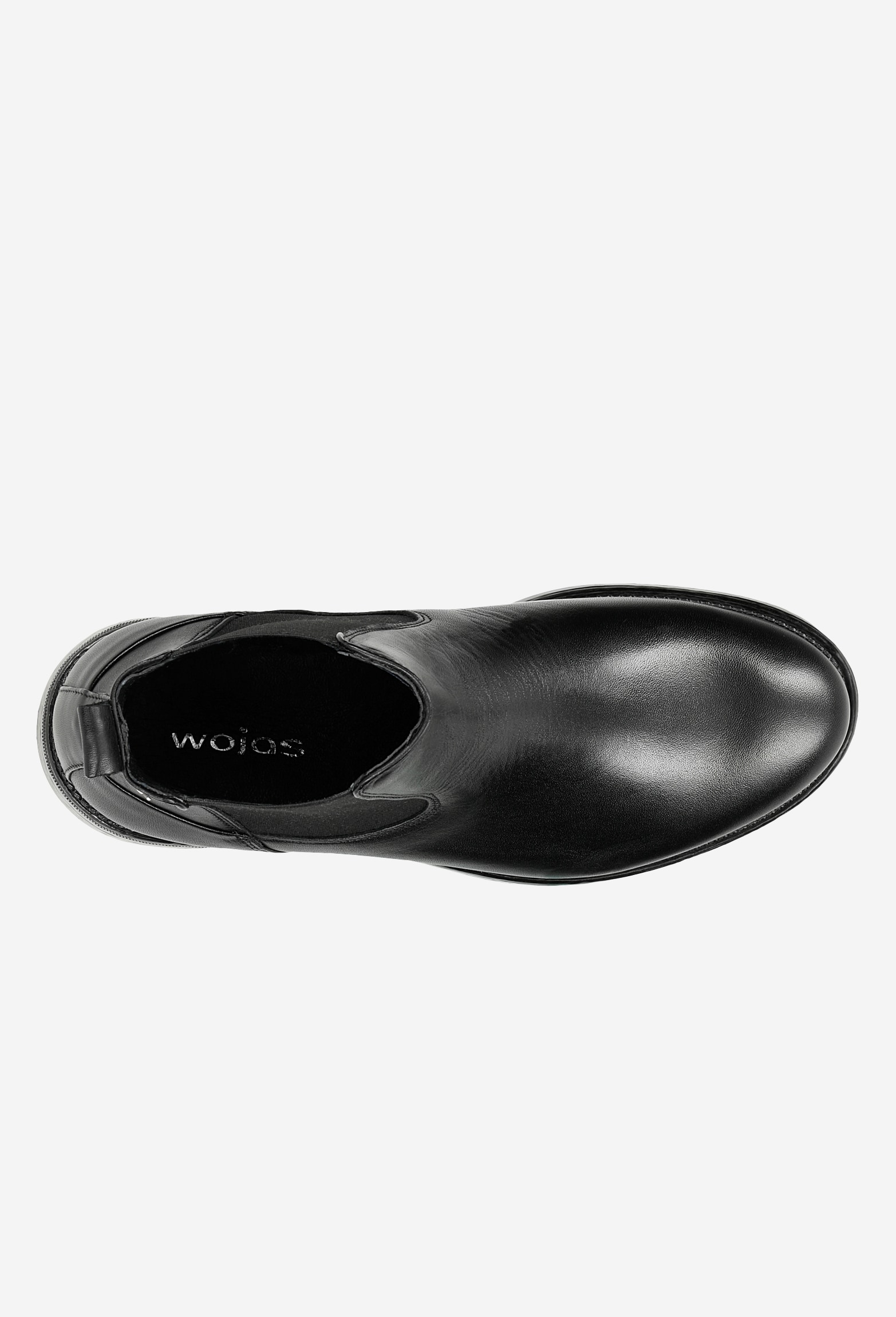 Czarne wsuwane botki męskie typu sztyblety