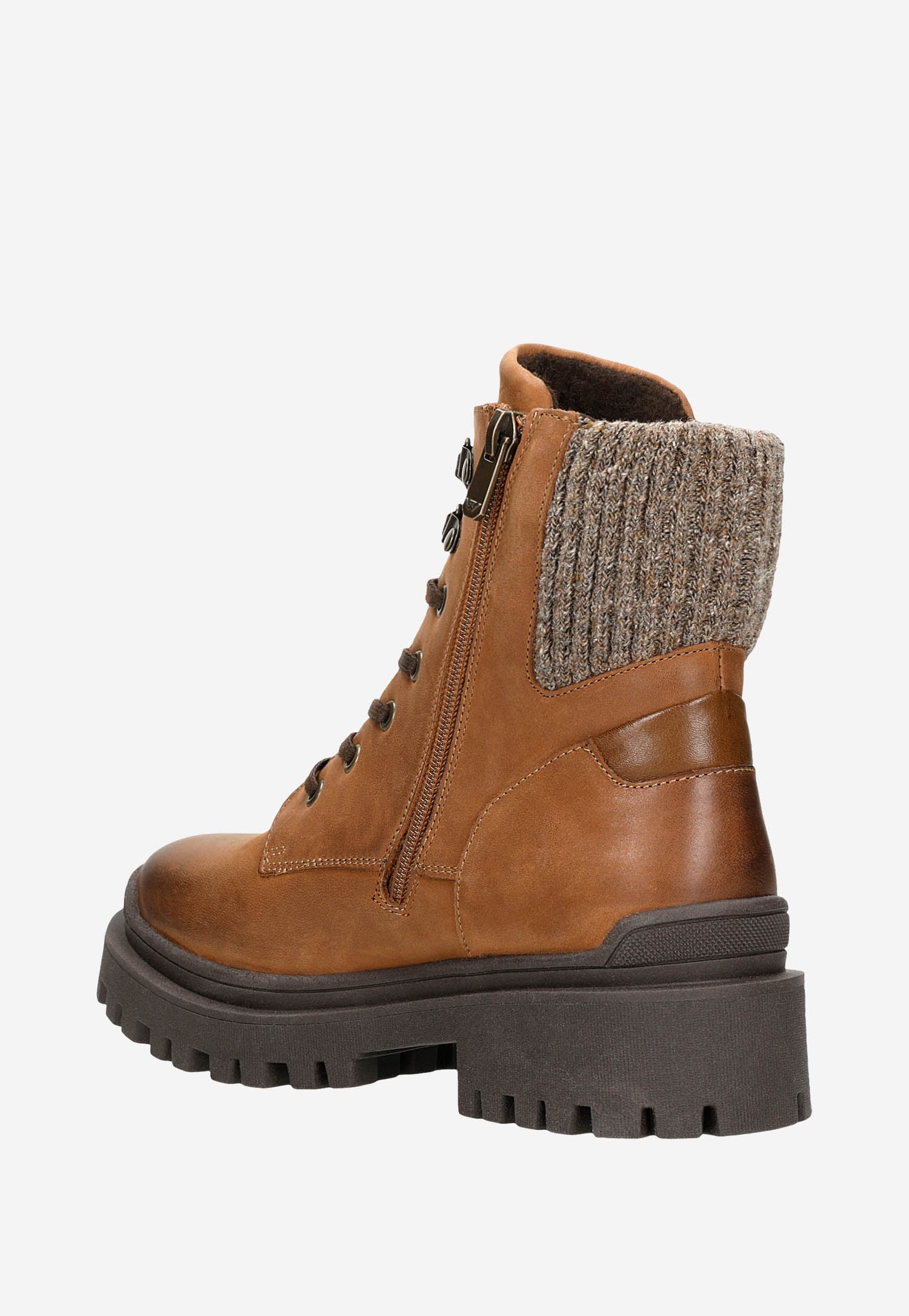 Czarne workery damskie ze skarpetą