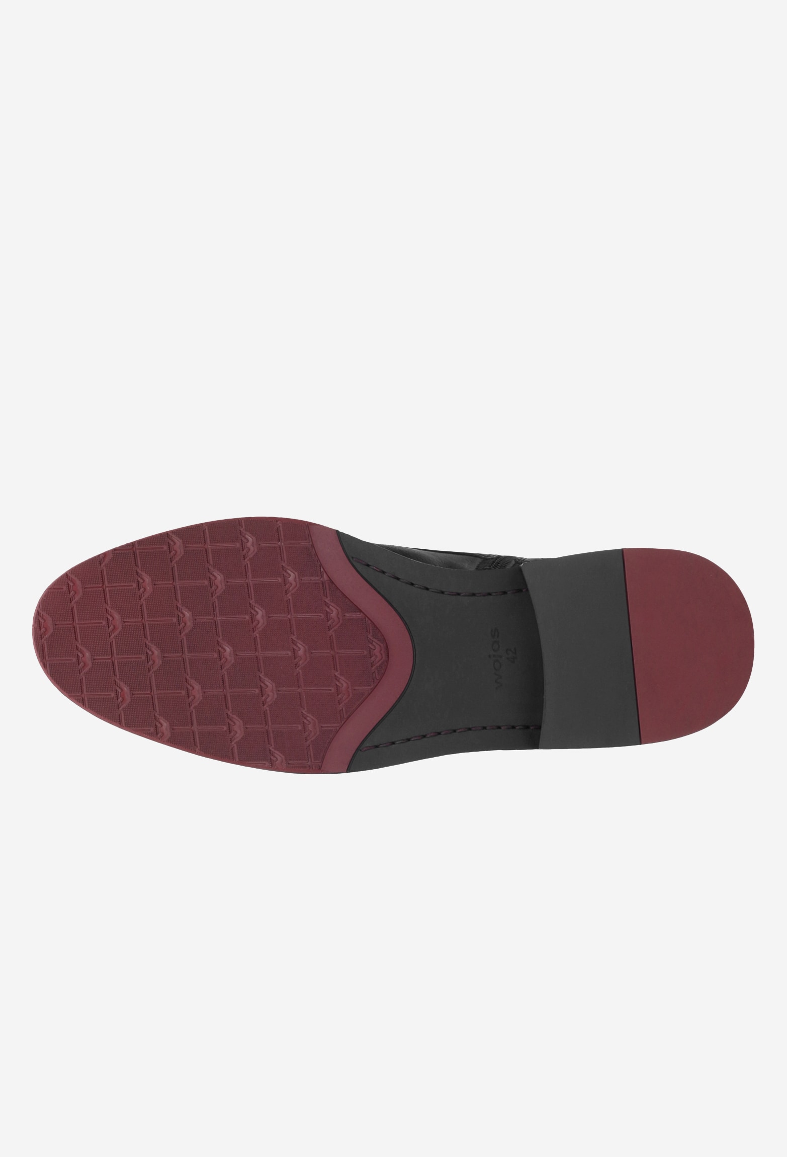 Czarne trzewiki męskie ze skóry licowej