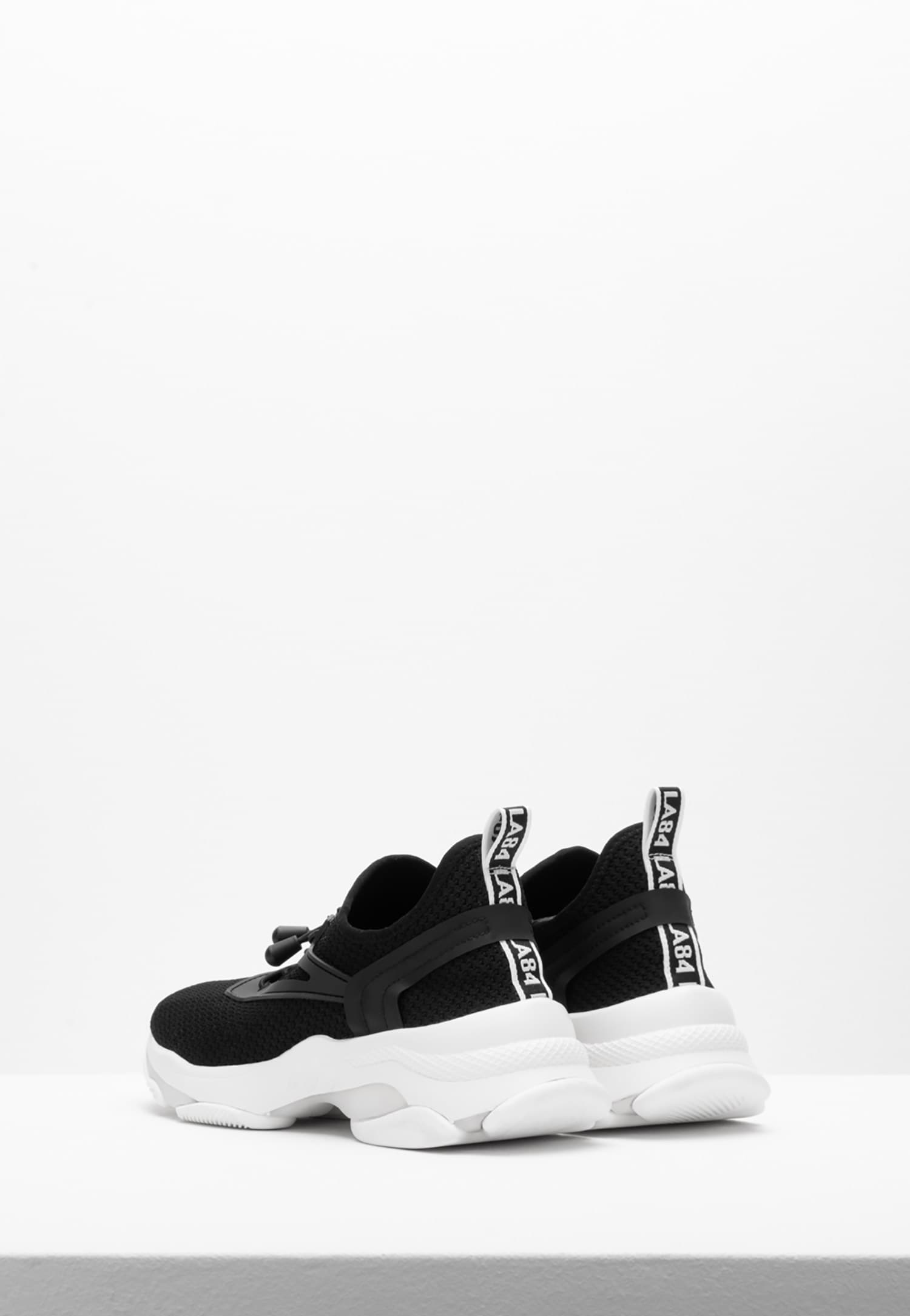 WJS czarne sneakersy na grubej podeszwie