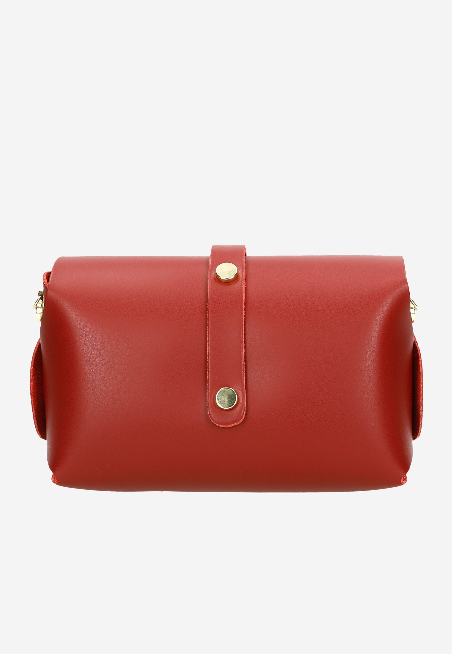 Mała czerwona torebka damska na łańcuszku