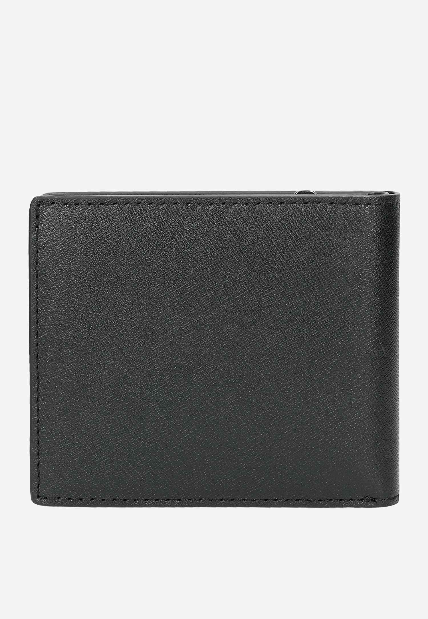 Klasyczny czarny portfel męski ze skóry licowej