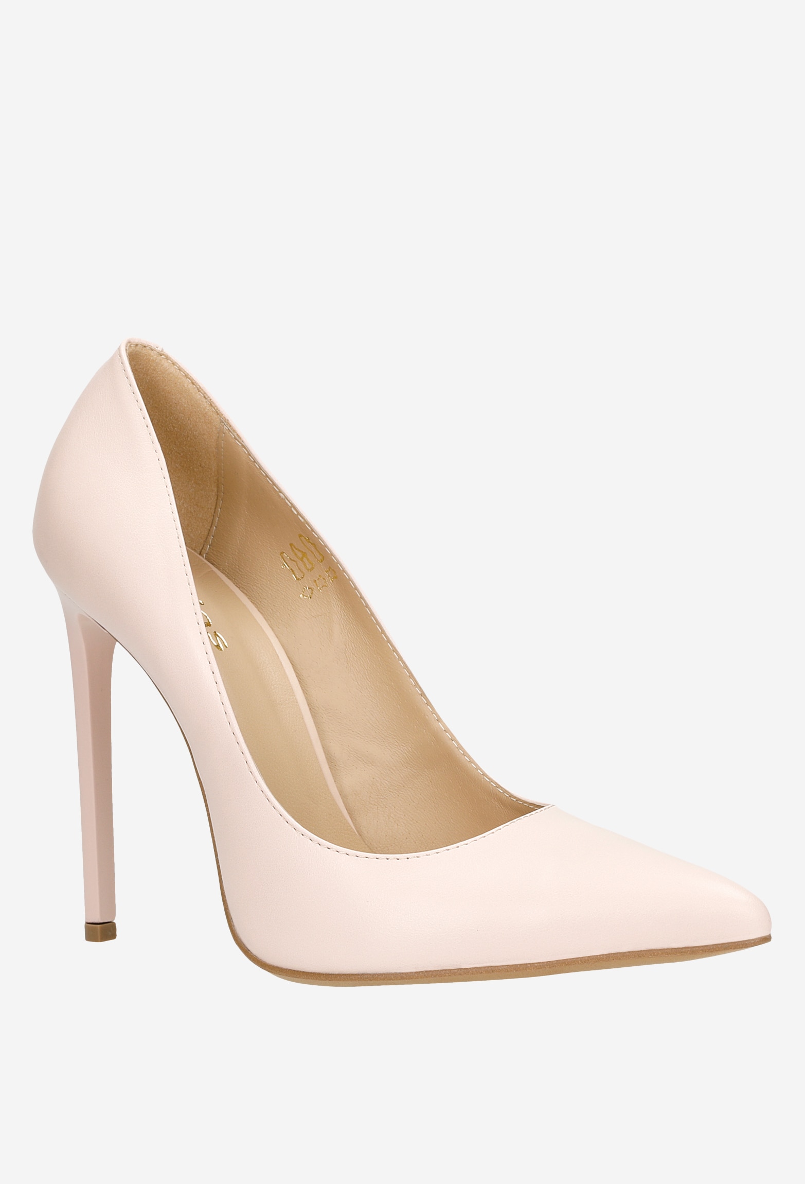 Beżowe czółenka damskie na wysokiej szpilce