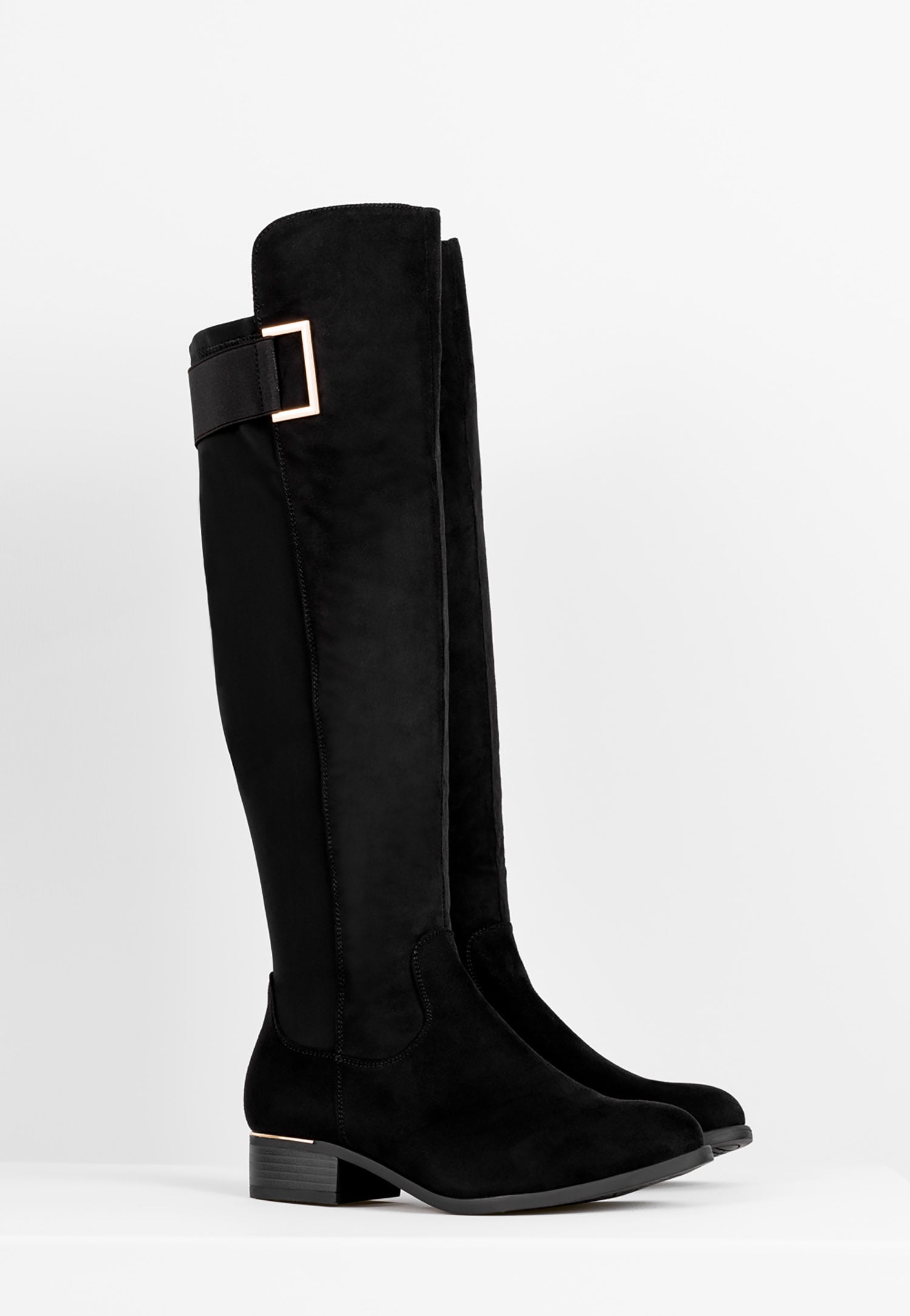 WJS czarne eleganckie kozaki damskie