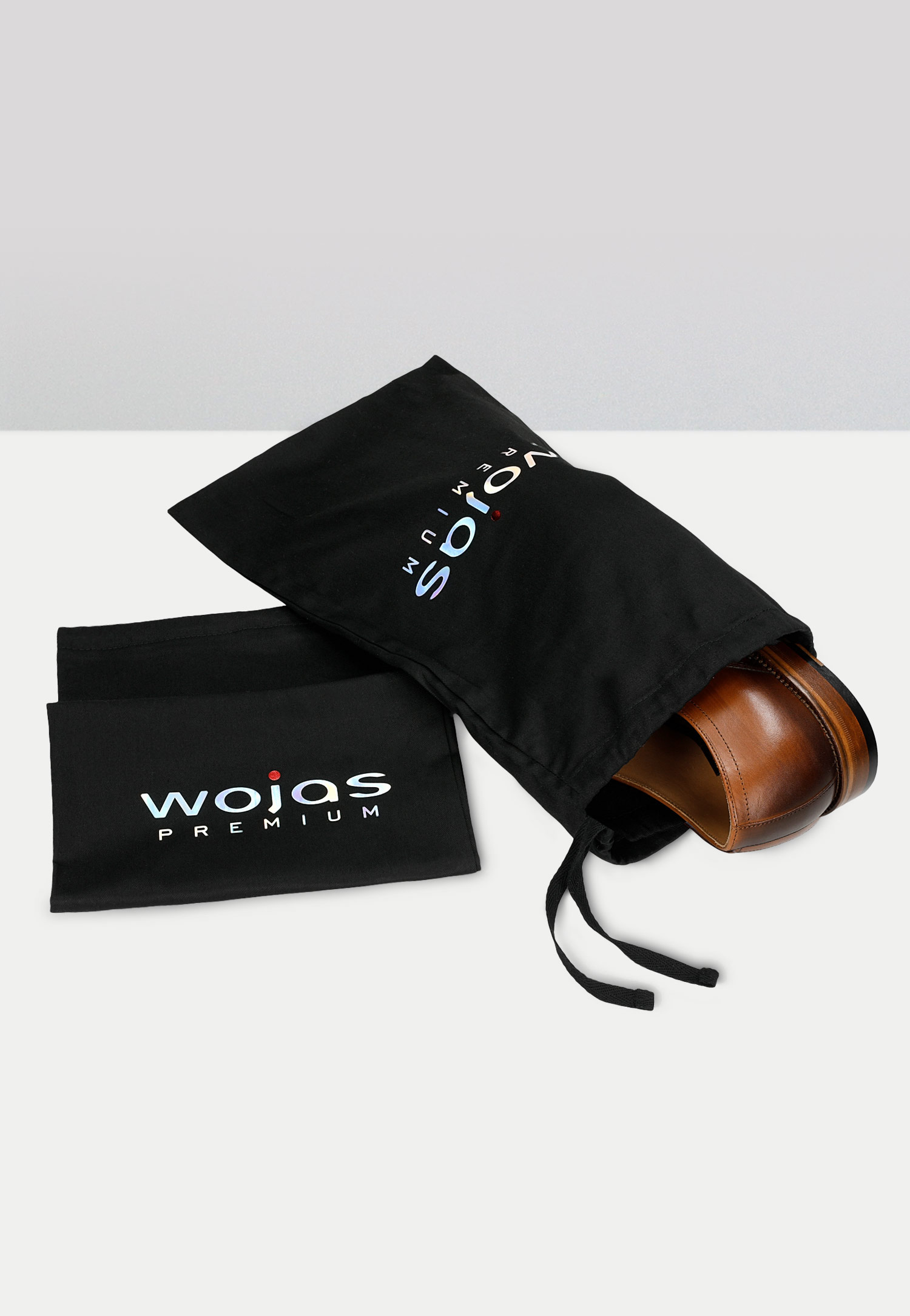 PREMIUM półbuty męskie wizytowe ze skórzaną podeszwą