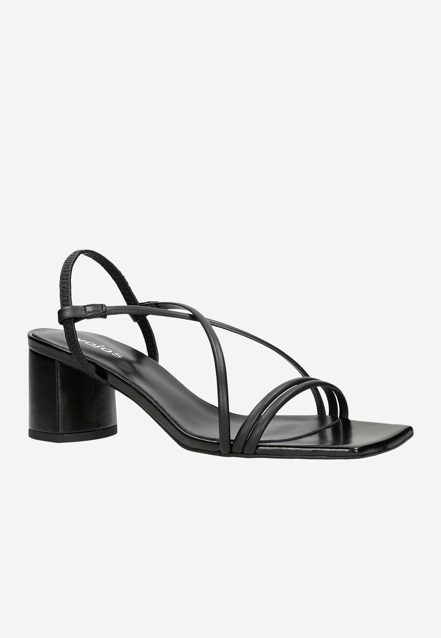 Czarne sandały damskie na niskim obcasie