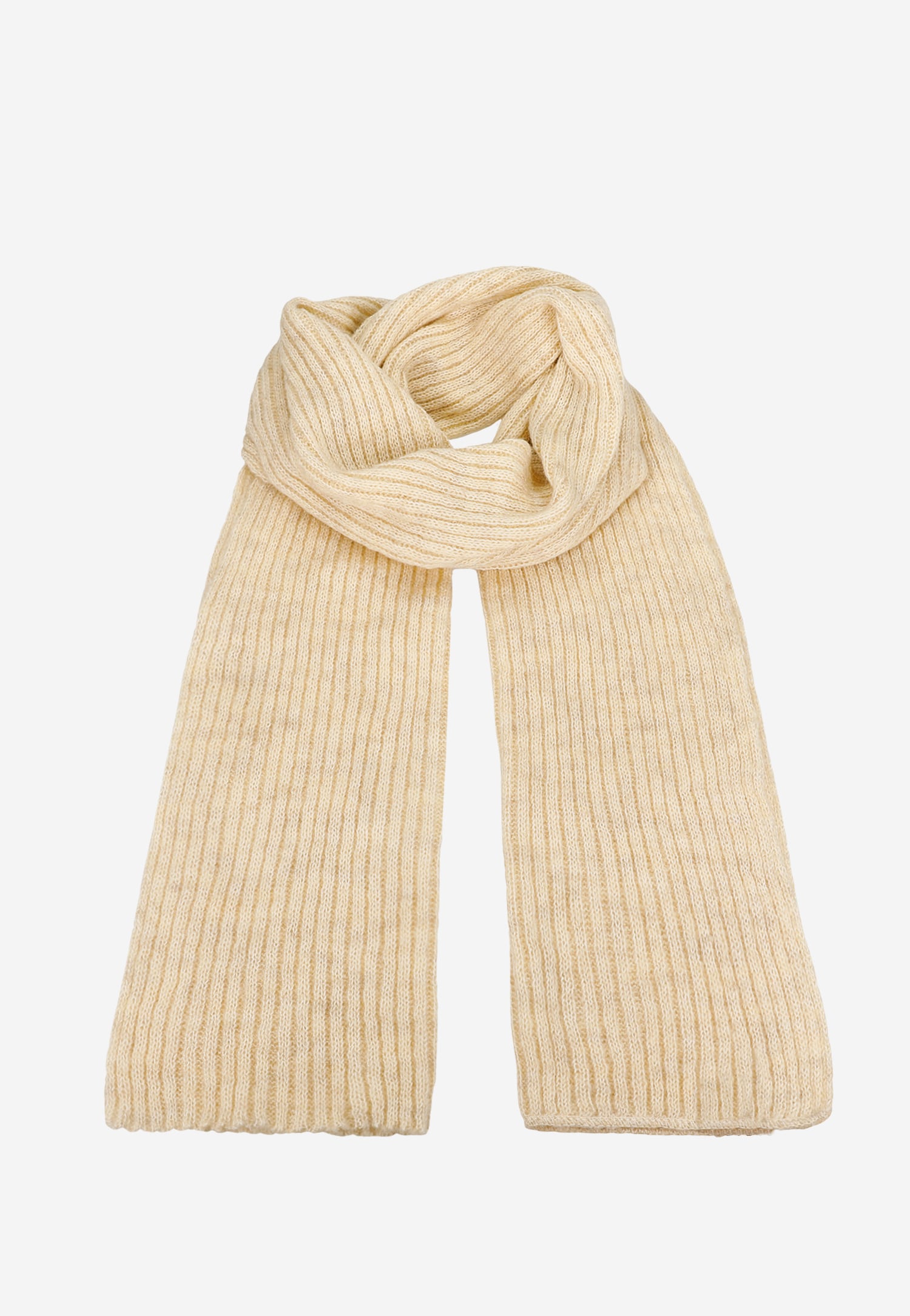 Beżowy komplet na zimę czapka + szalik