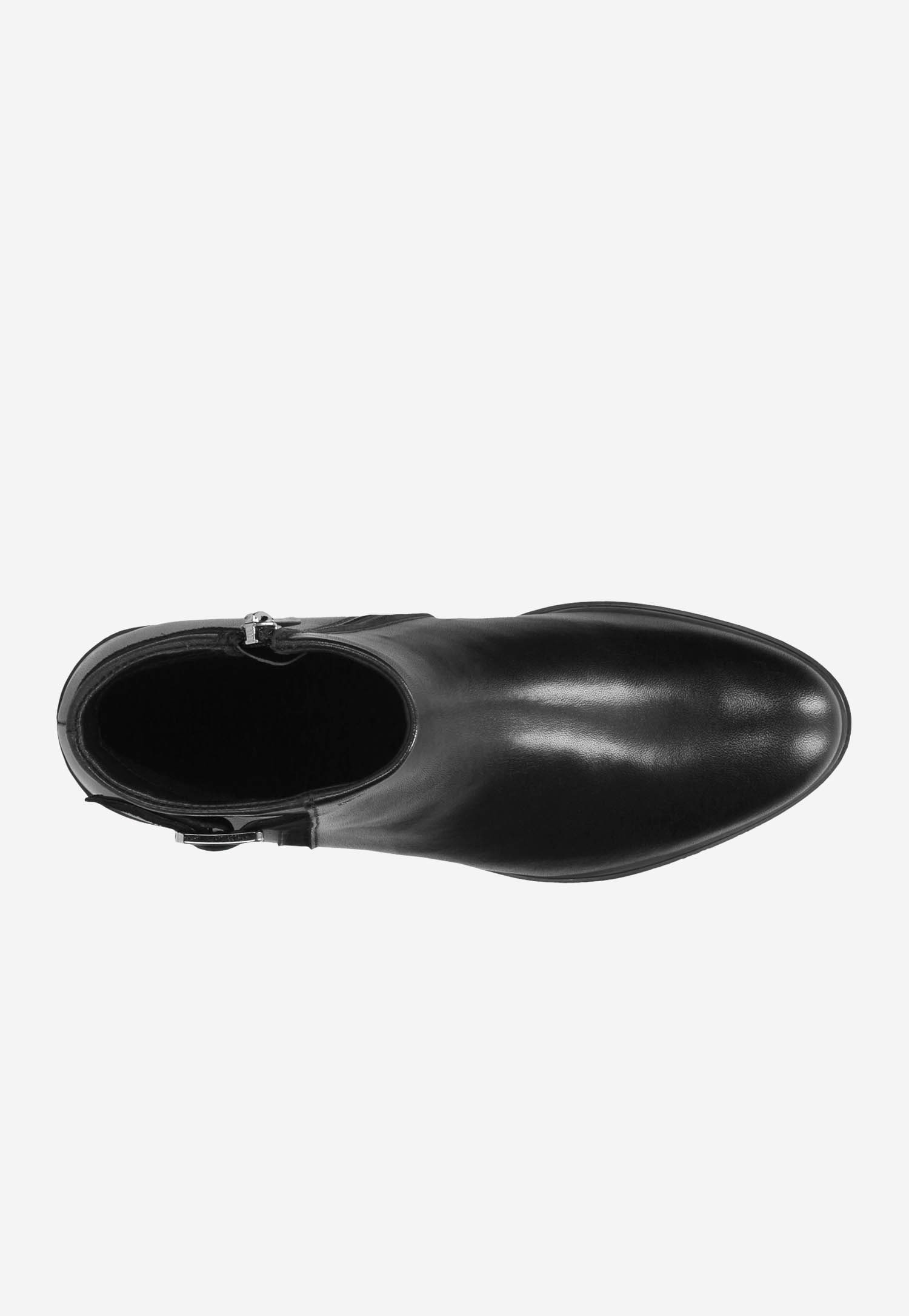 Czarne ocieplane botki damskie