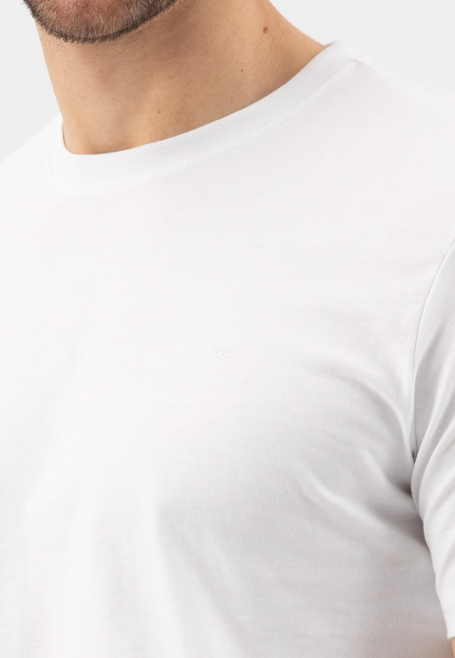 Biała bawełniana koszulka męska basic