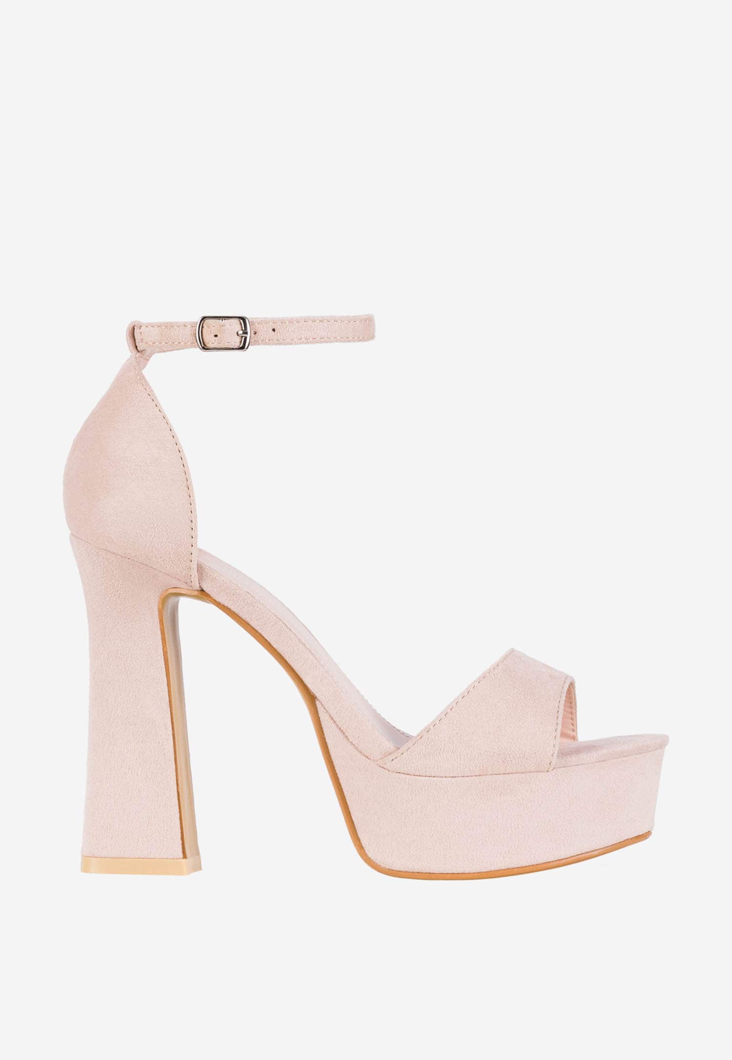 WJS beżowe sandały damskie na platformie