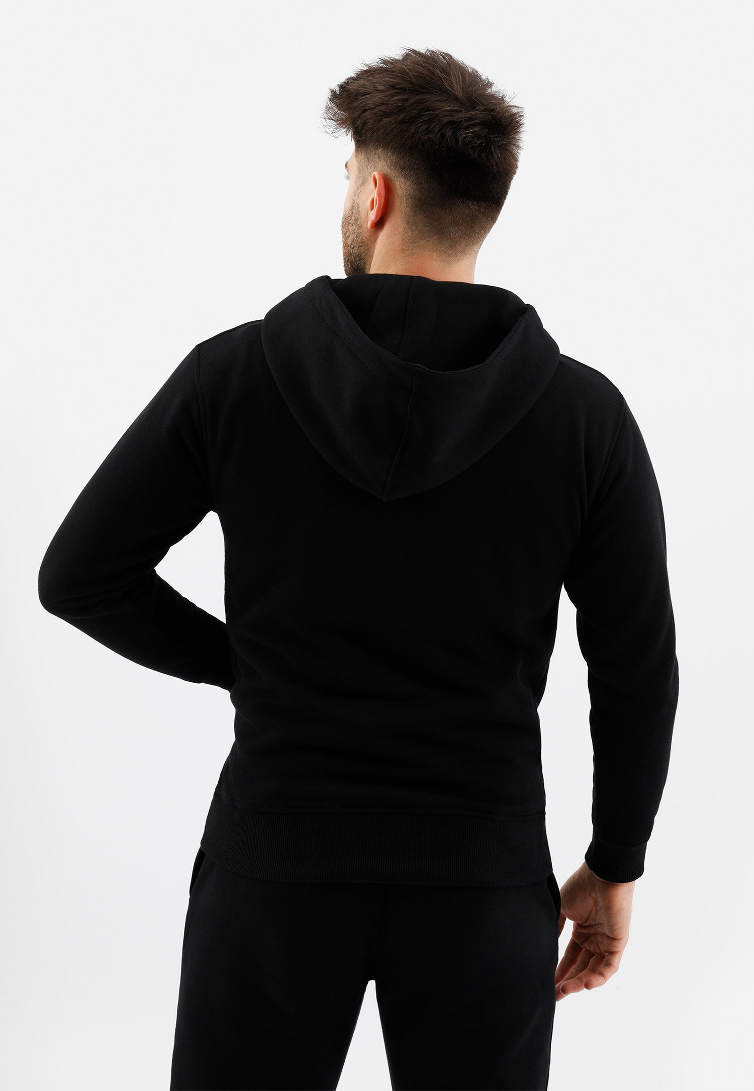 Czarna bluza męska RELAKS z kapturem