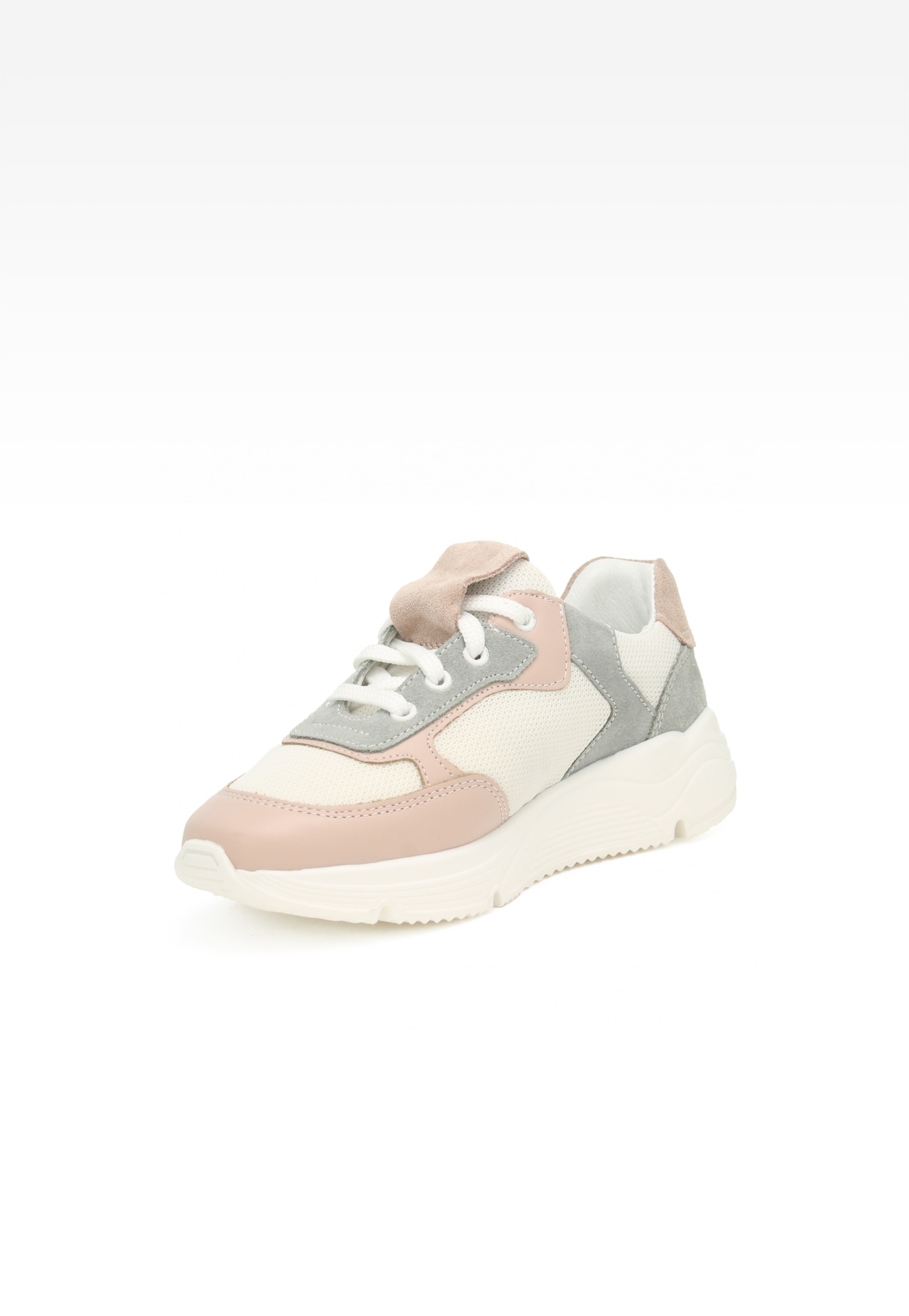 Półbuty Wojas x Bartek 8300275, dla dziewcząt, różowo-szary