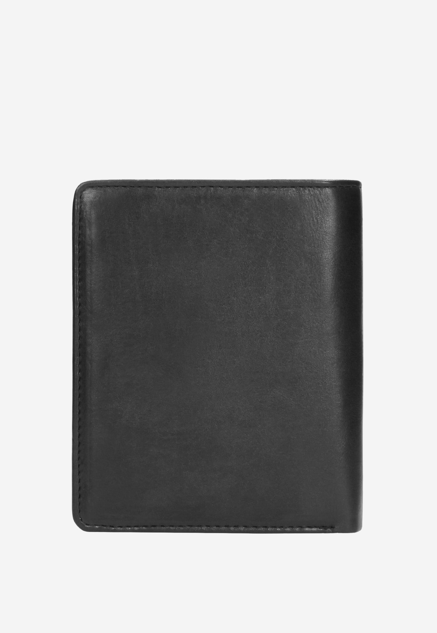 Czarny skórzany portfel męski