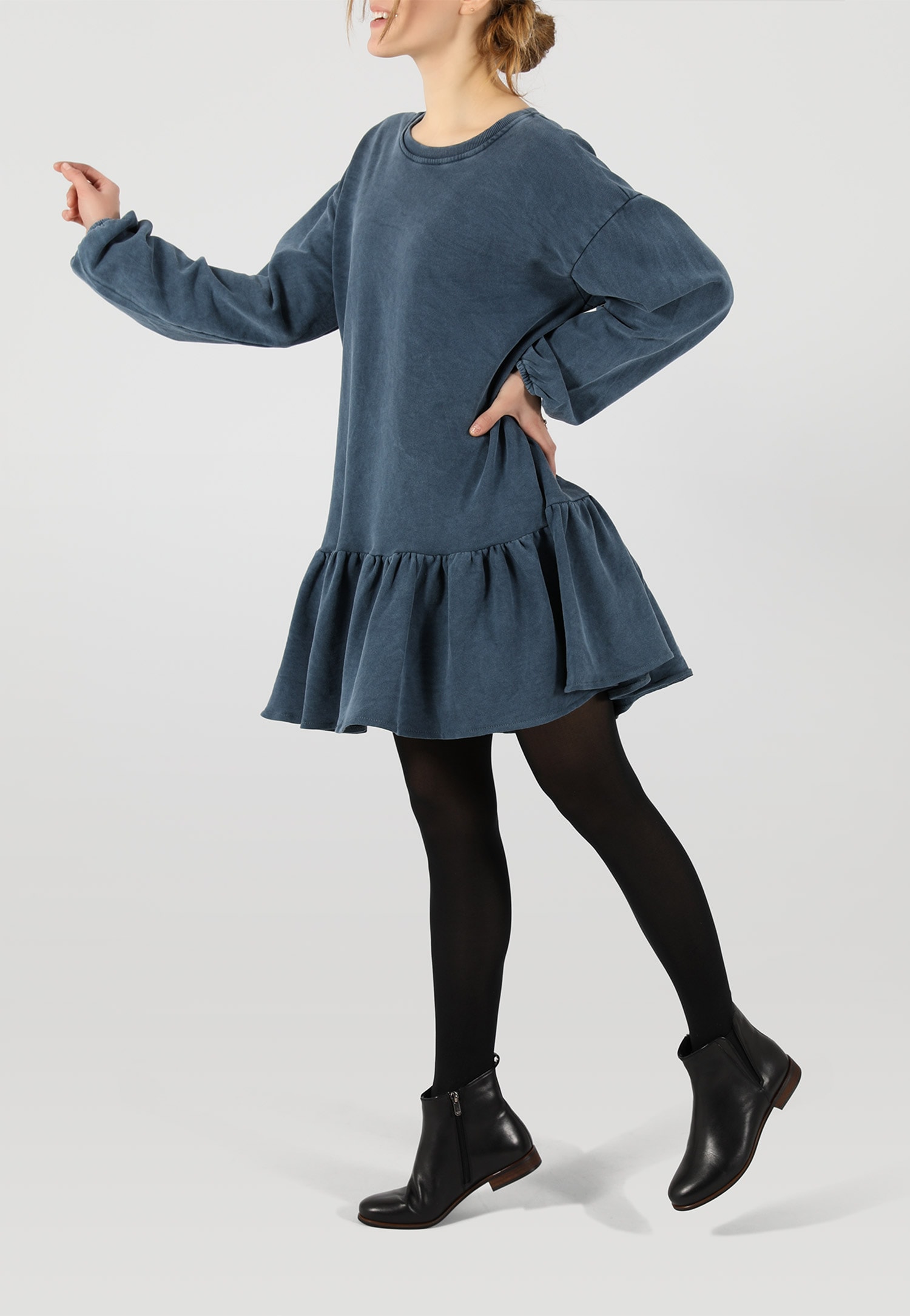 Czarne botki damskie zapinane na zamek