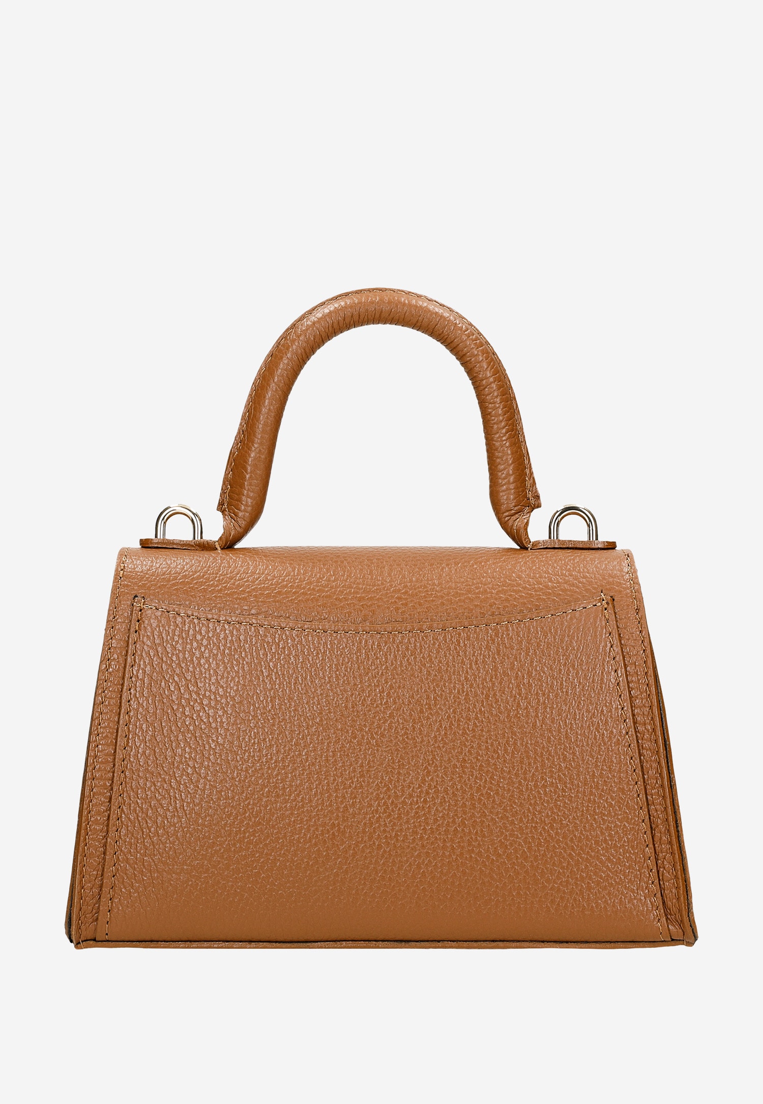 Jasnobrązowa torebka typu kuferek