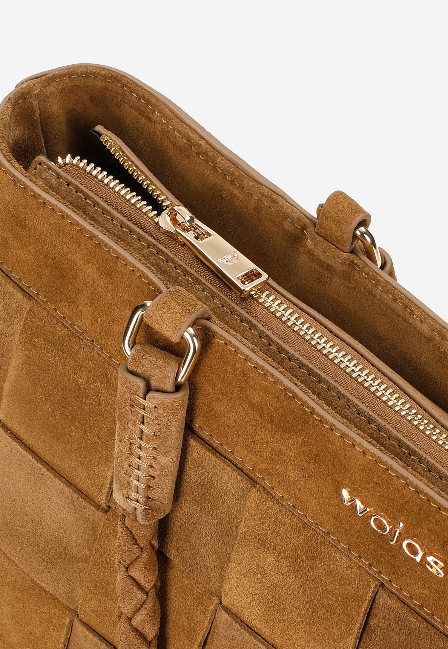 Duża pleciona torebka damska w kolorze beżowym