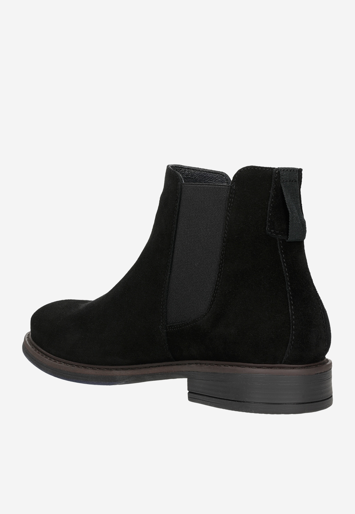 Czarne skórzane sztyblety męskie ze skóry licowej