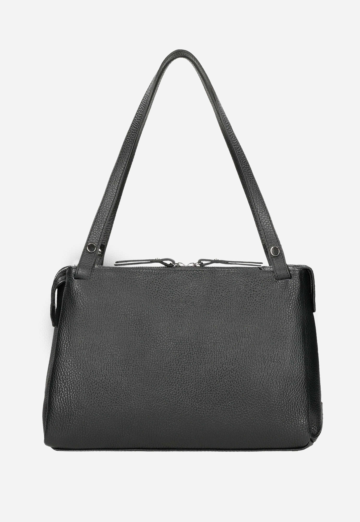 Duża skórzana torebka damska w kolorze beżowym