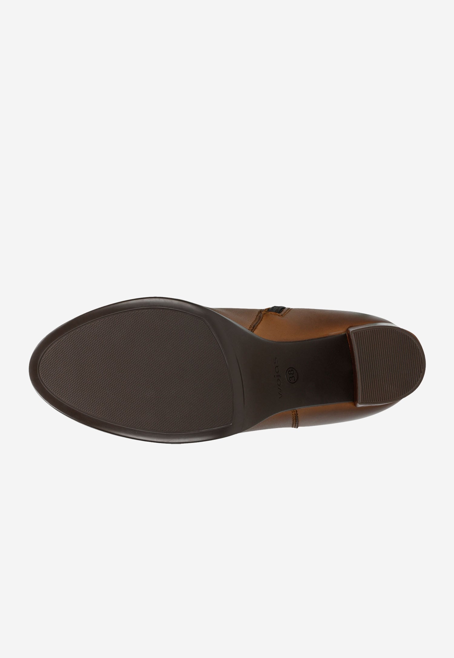 Brązowe botki damskie na słupku