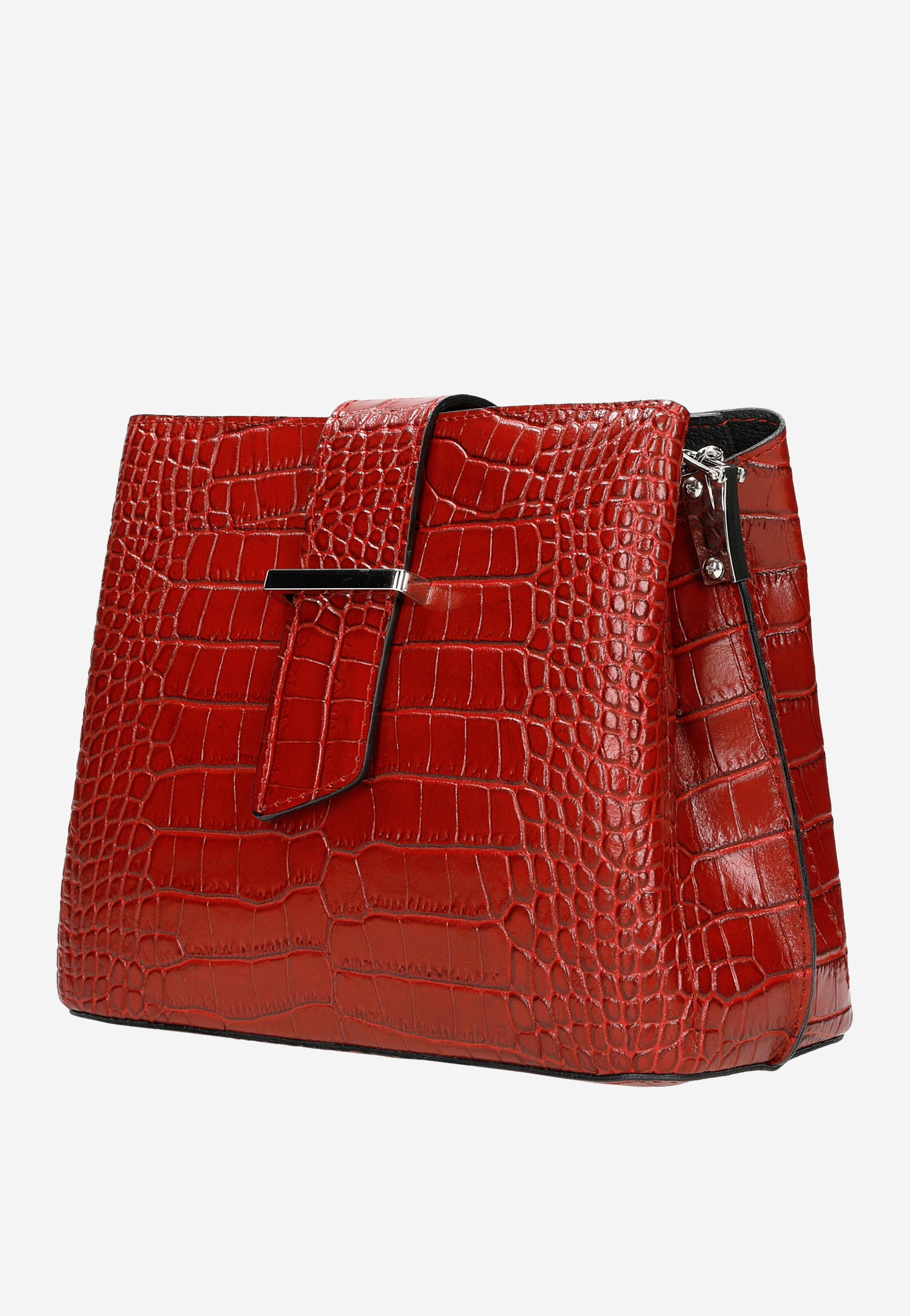 Beżowy kuferek damski ze skóry licowej