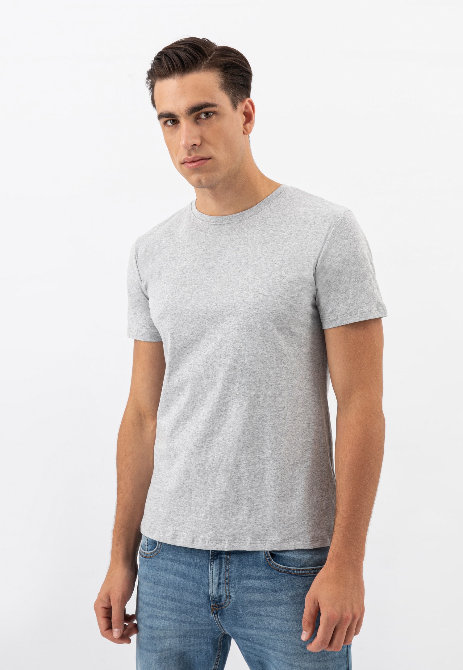 Popielata koszulka męska U