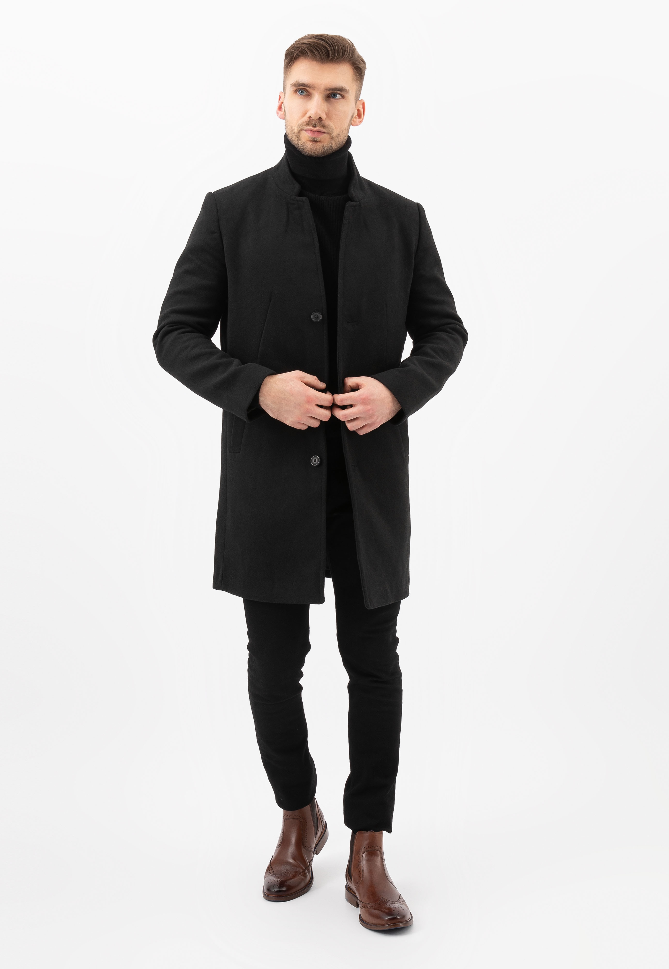 Brązowe botki męskie