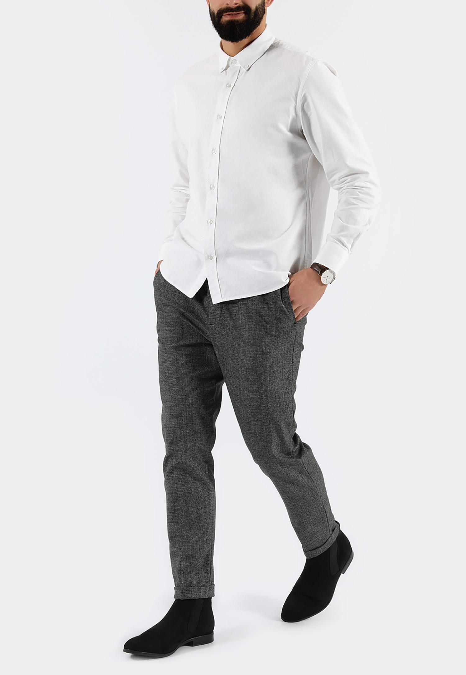 Czarne sztyblety męskie ze skóry nubukowej