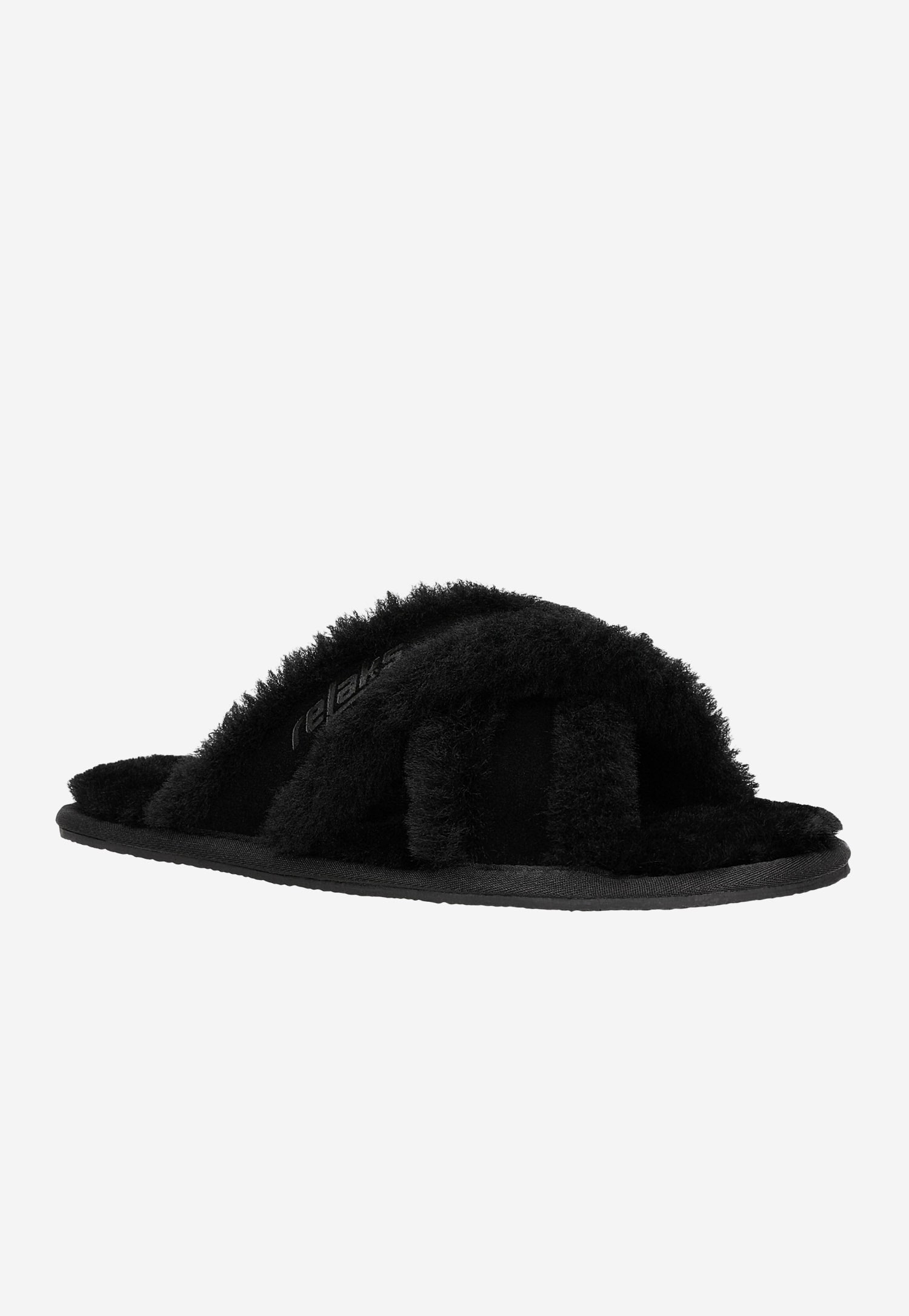 RELAKS beżowe pantofle damskie puchate