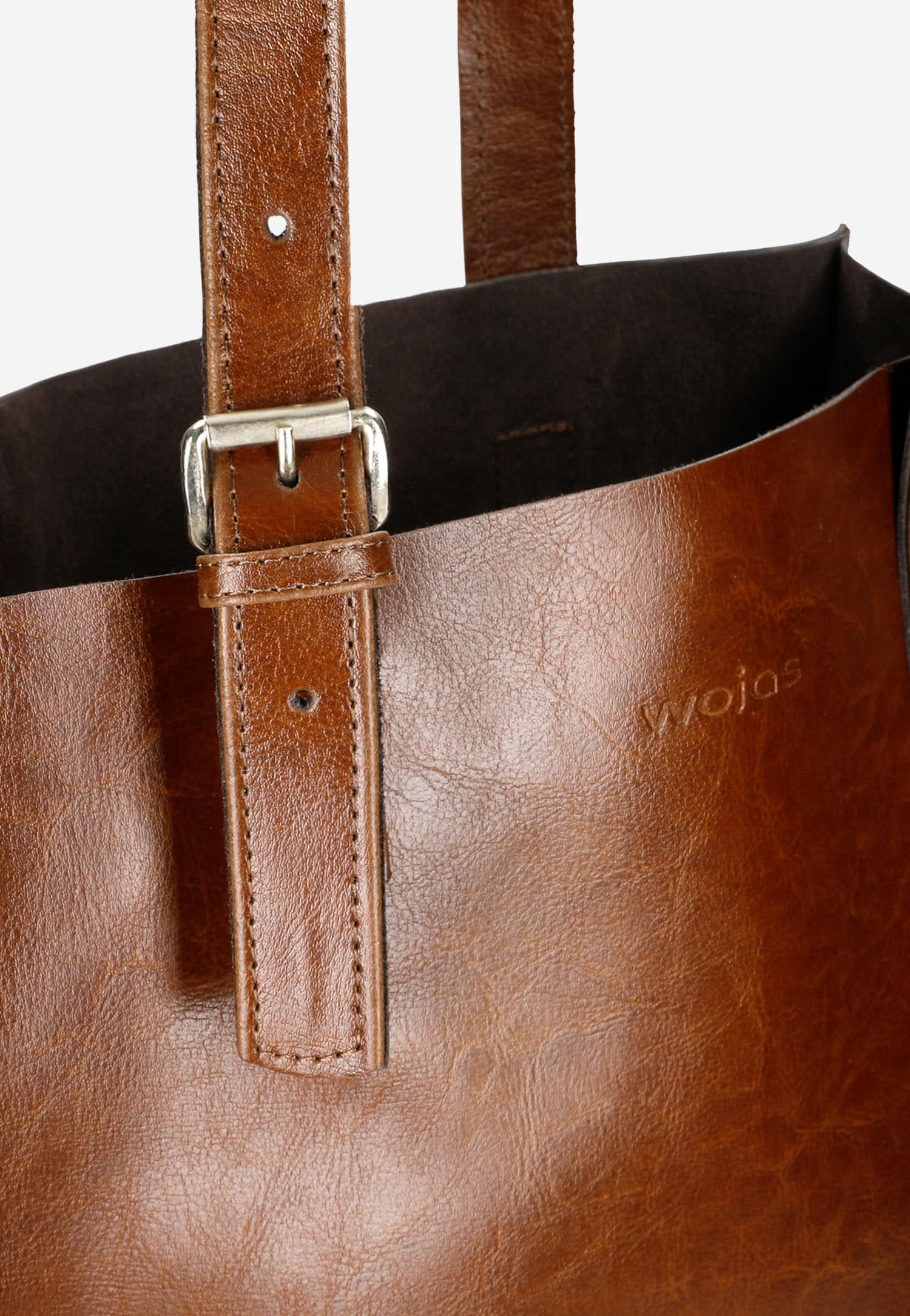 Duża skórzana torebka damska w kolorze czarnym