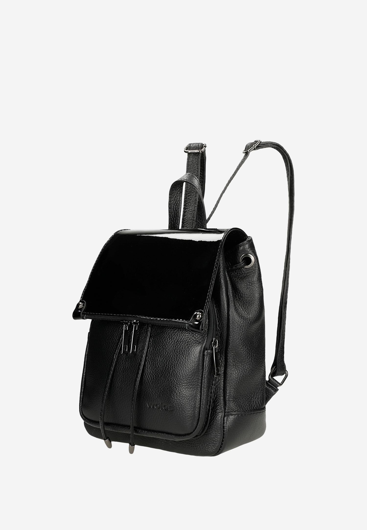 Jasnobrązowy plecak damski ze skóry licowej