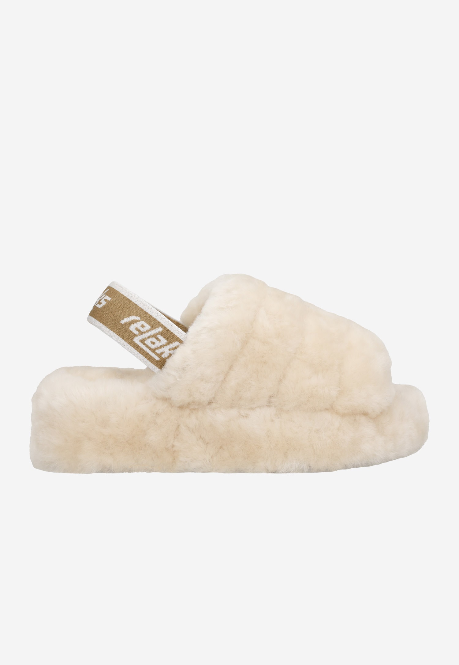 RELAKS czarne puchate kapcie z gumką na piętę