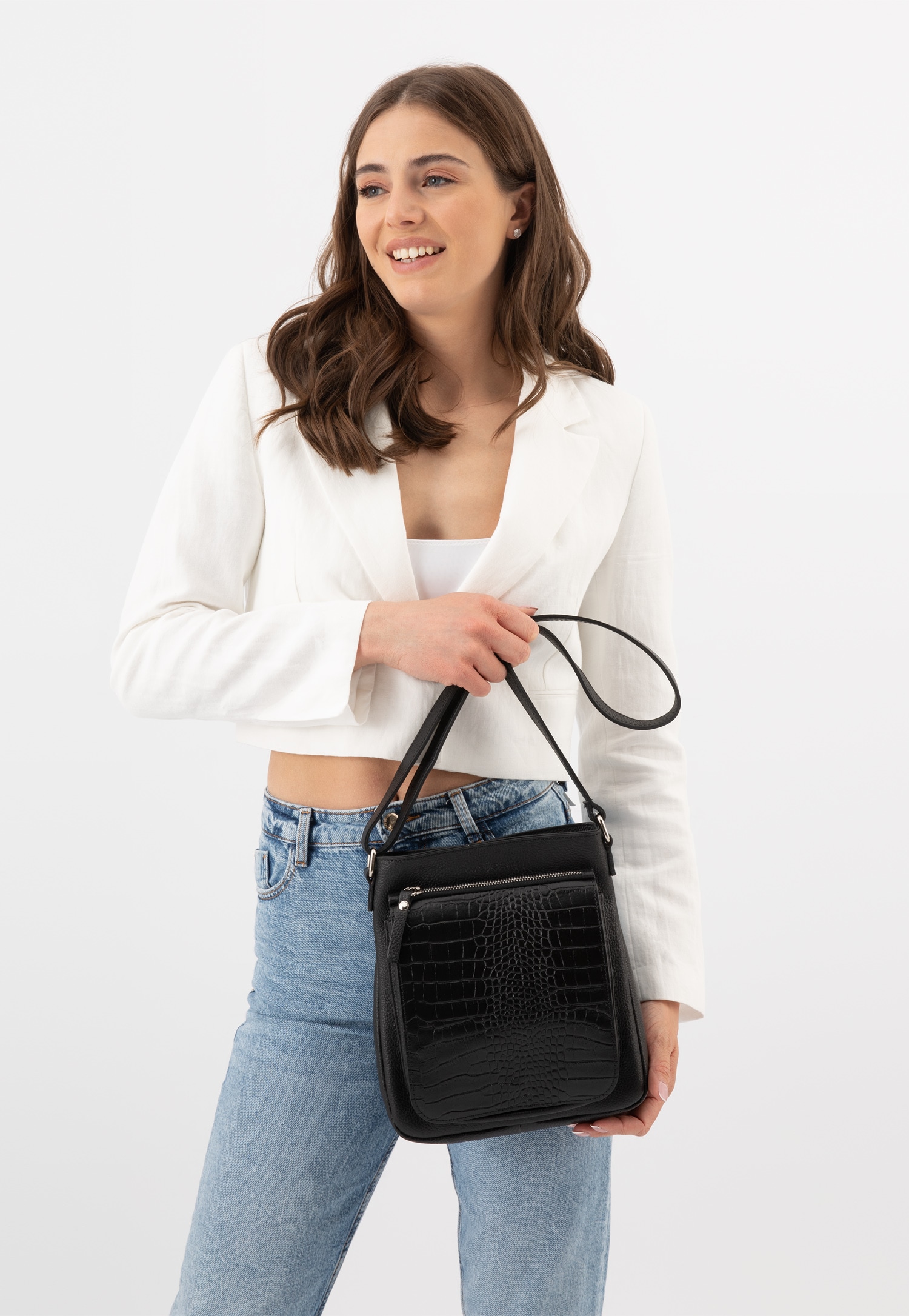 Czarna listonoszka damska