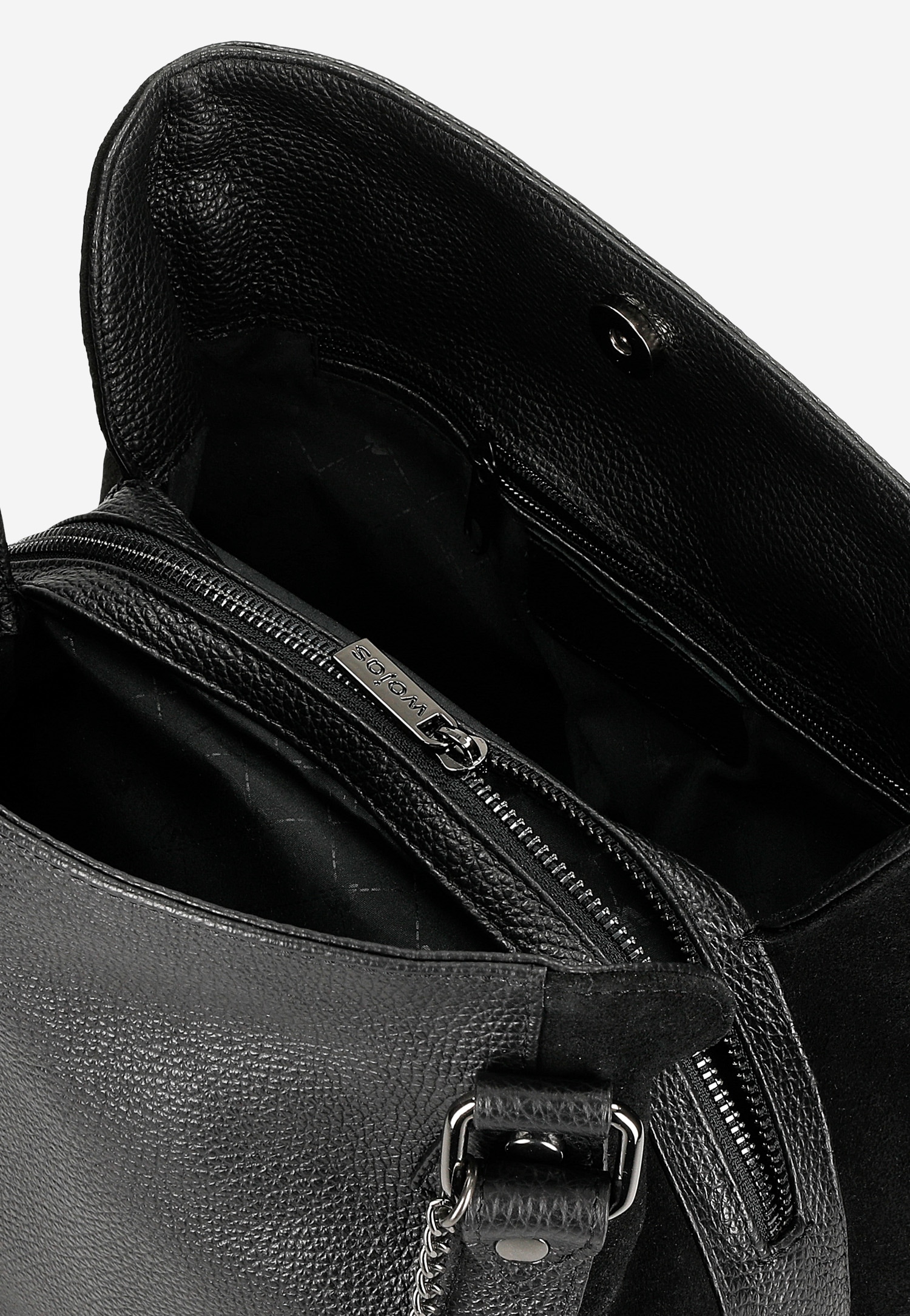 Duża beżowa torebka damska ze skóry naturalnej