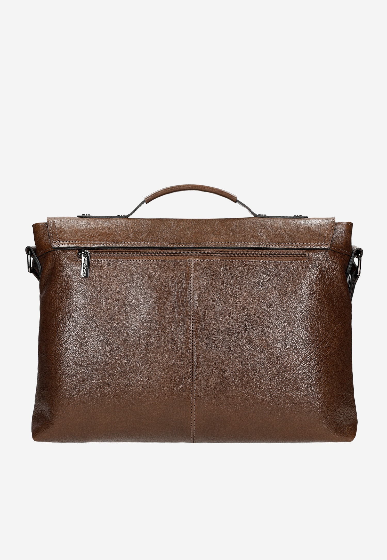 Duża brązowa torba męska ze skóry licowej