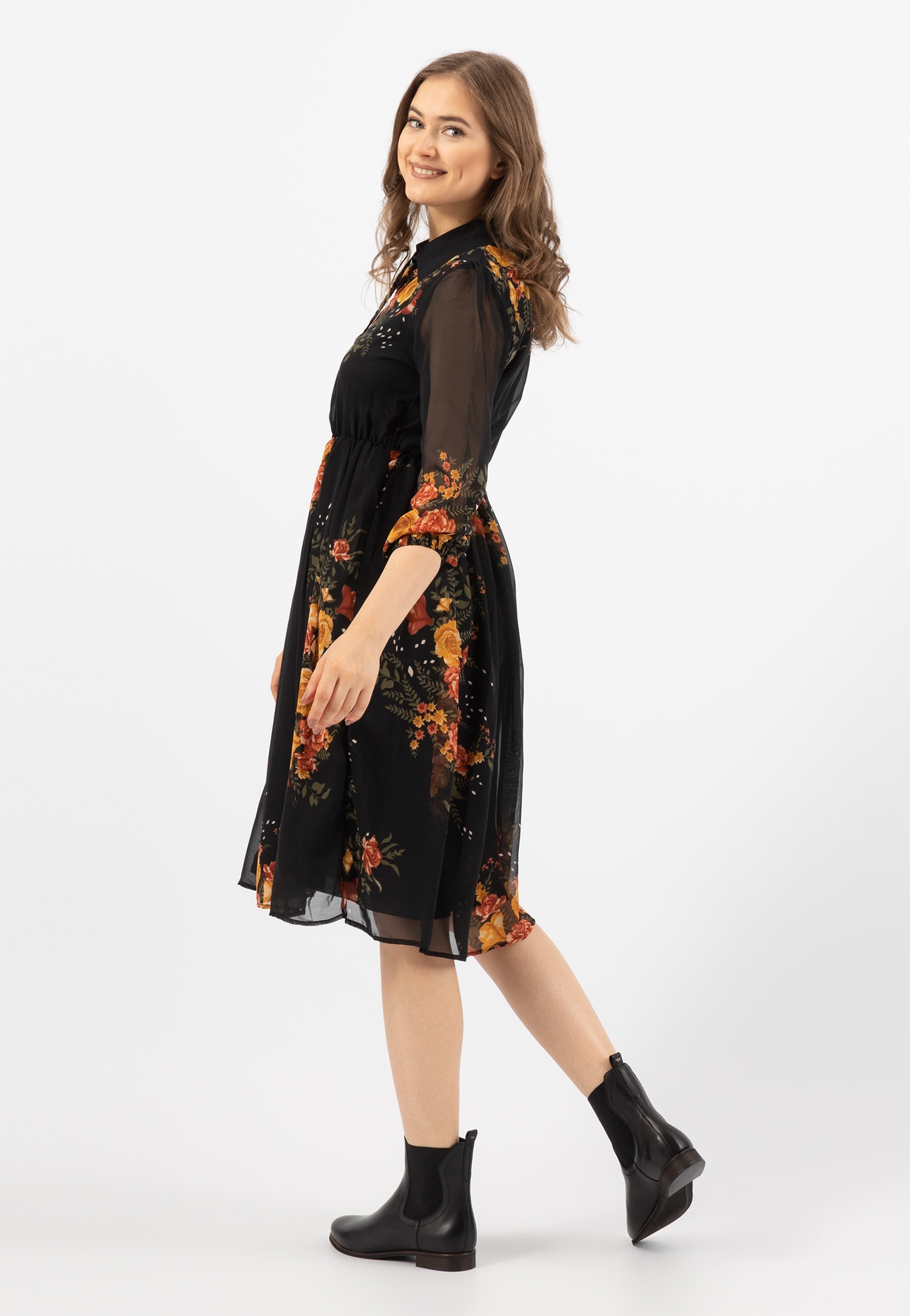 Czarne ocieplane sztyblety damskie z wysoką cholewką