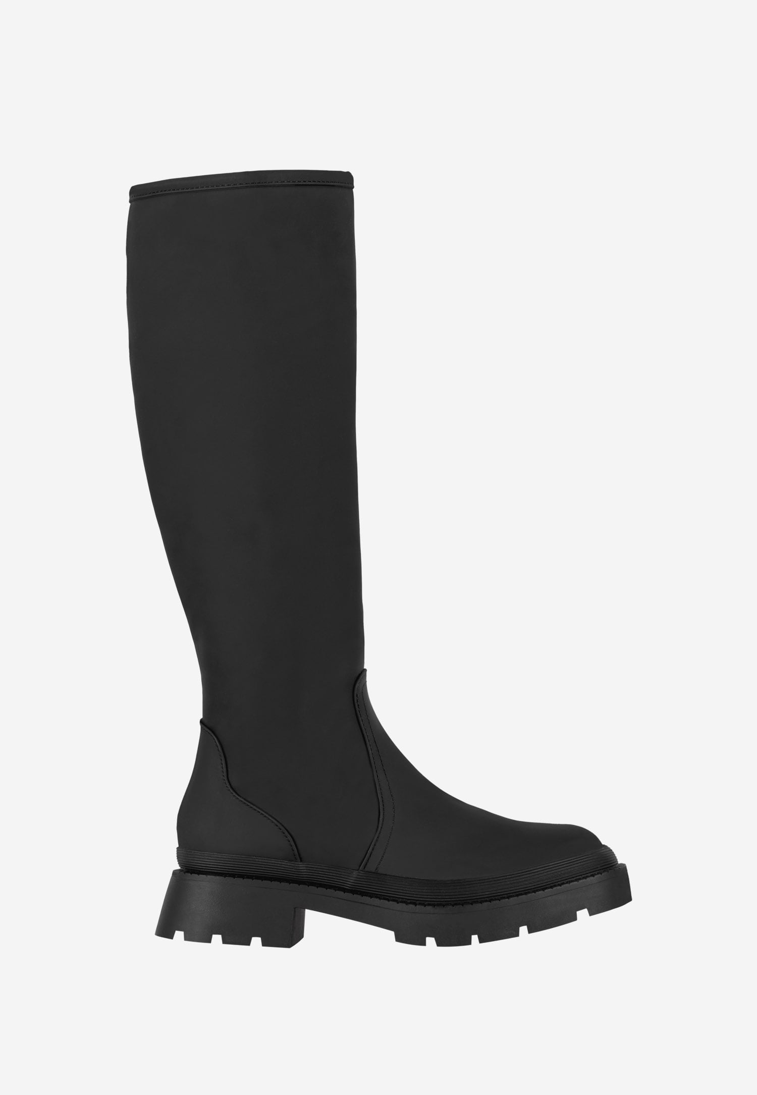 WJS płaskie zielone kozaki damskie