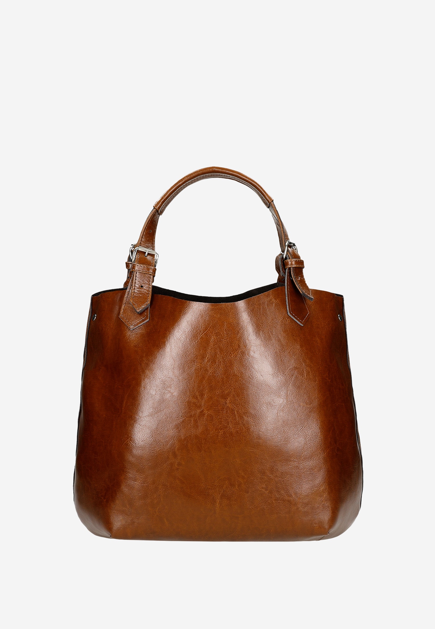 Duża brązowa shopperka damska