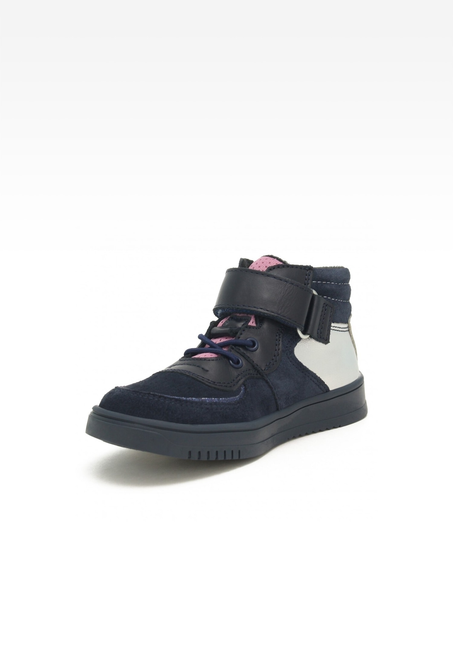 Trzewiki ocieplane BARTEK 17566008, dla dziewcząt, granatowo-srebrny