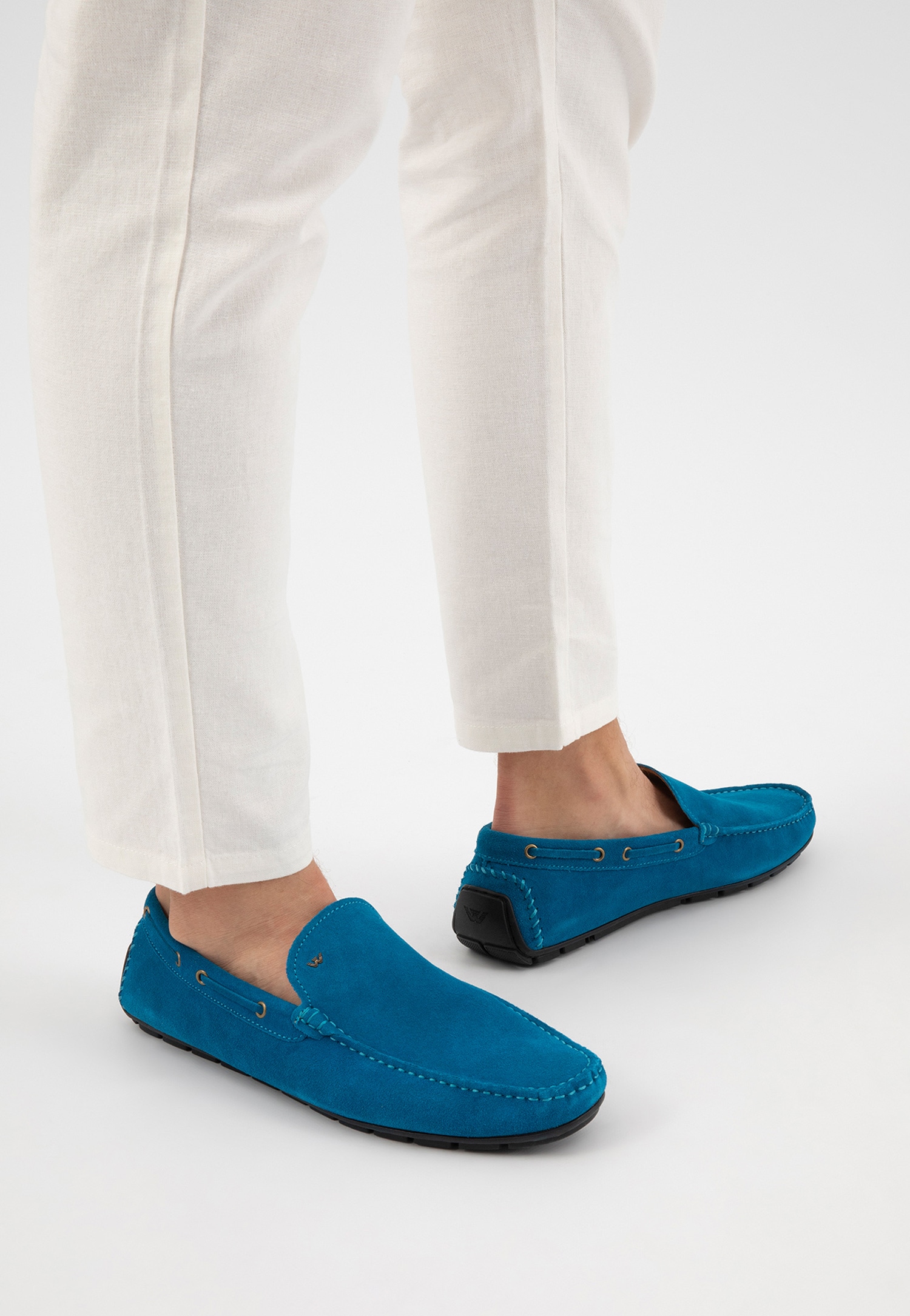 Granatowe klasyczne mokasyny męskie