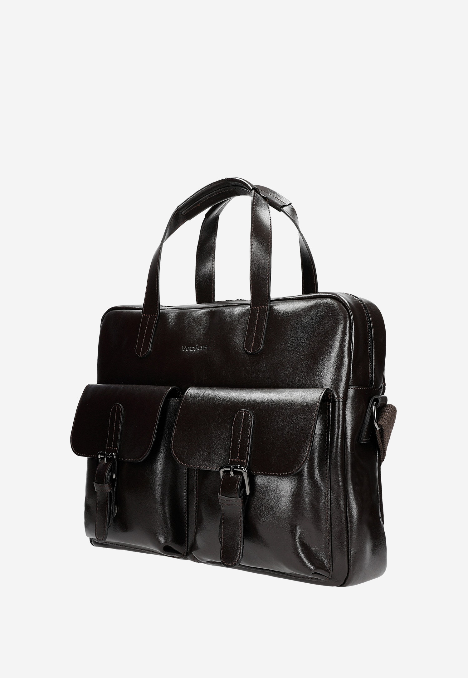 Ciemnobrązowa torba męska skórzana