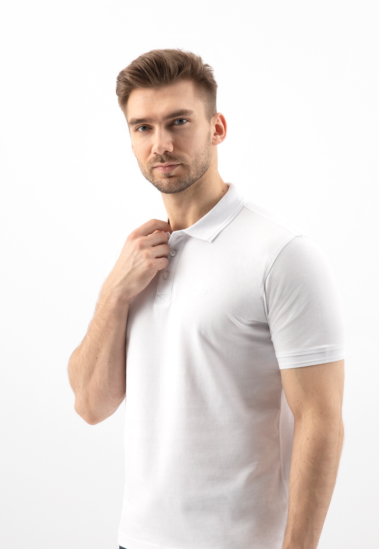 Czerwona koszulka męska polo z haftowanym logo