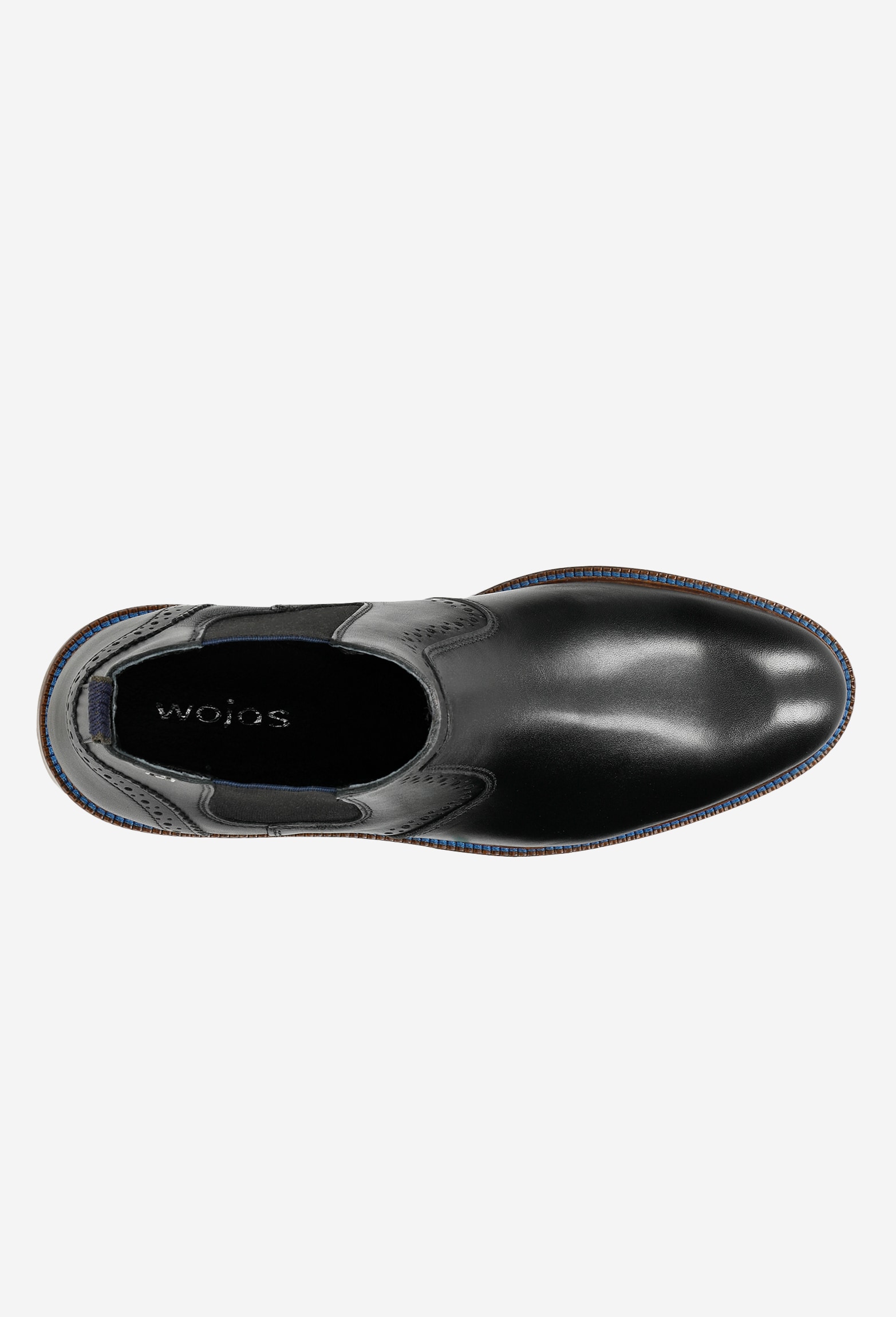 Czarne eleganckie sztyblety męskie ze zdobieniem