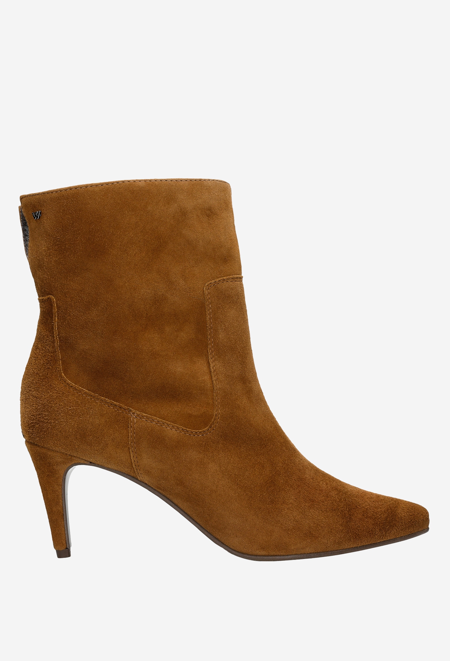 Eleganckie jasnobrązowe botki na szpilce